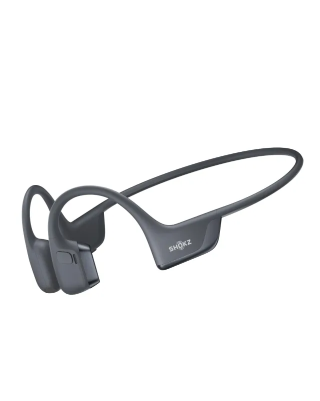 SHOKZ OpenRun Pro 2 Bone Conduction Bluetooth Sport Headphones, Black | Bundle with Reflective Strip；DualPitch premium sound；