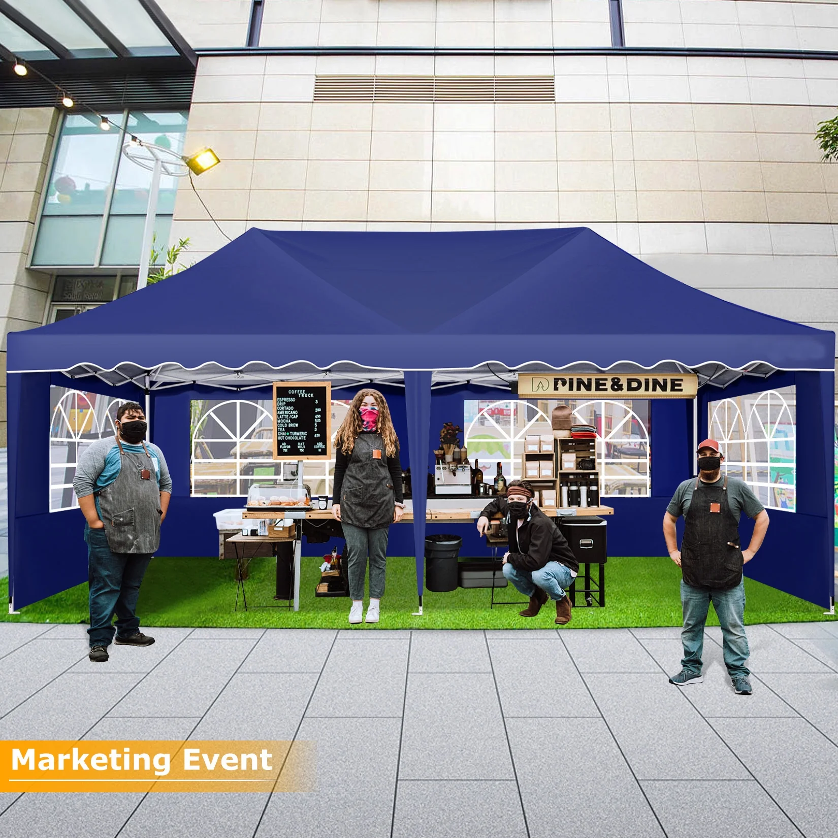 HOTEEL Canopy 10'x20' Pop Up Canopy Tent Heavy Duty Waterproof Adjustable Commercial Instant Canopy Outdoor Party Canopy Parties,Wedding,Outside Patio,Event,Backyard,White - Image 43