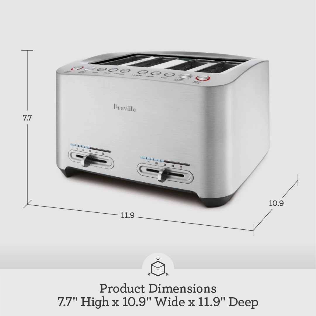 Die-Cast Smart Toaster, 2-Slice, Brushed Stainless Steel - Image 8