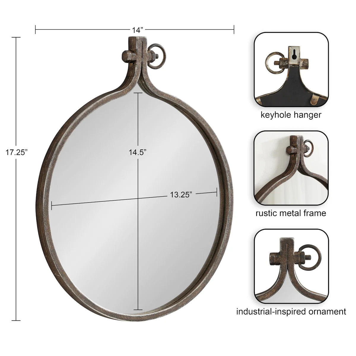 Modern Round Wall Mirror, Decorative Circular Accent Mirror for Living Room, Bedroom and Entryway - Image 43