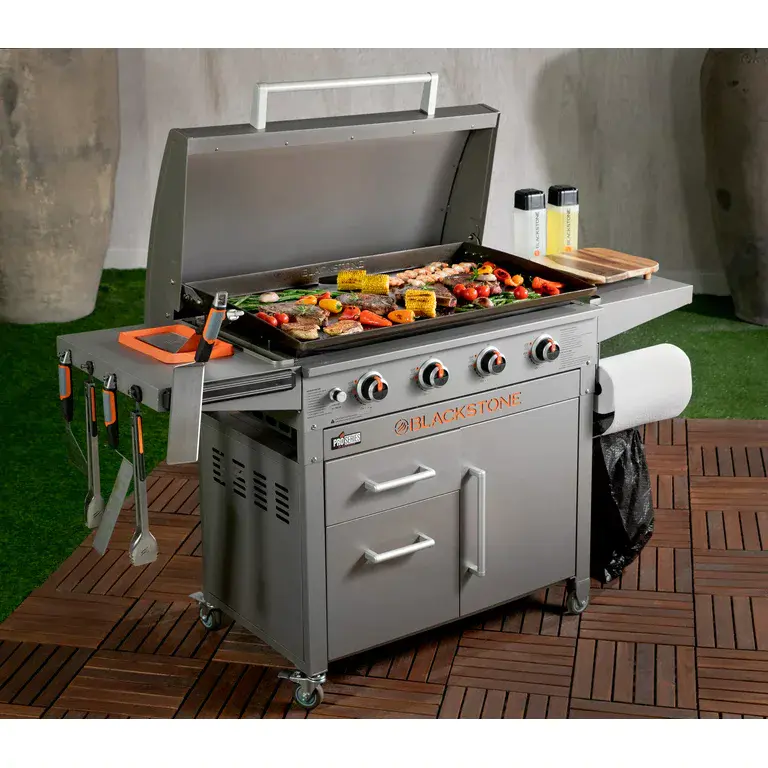 4-Burner 36" Griddle Cooking Station with Hood - Image 2