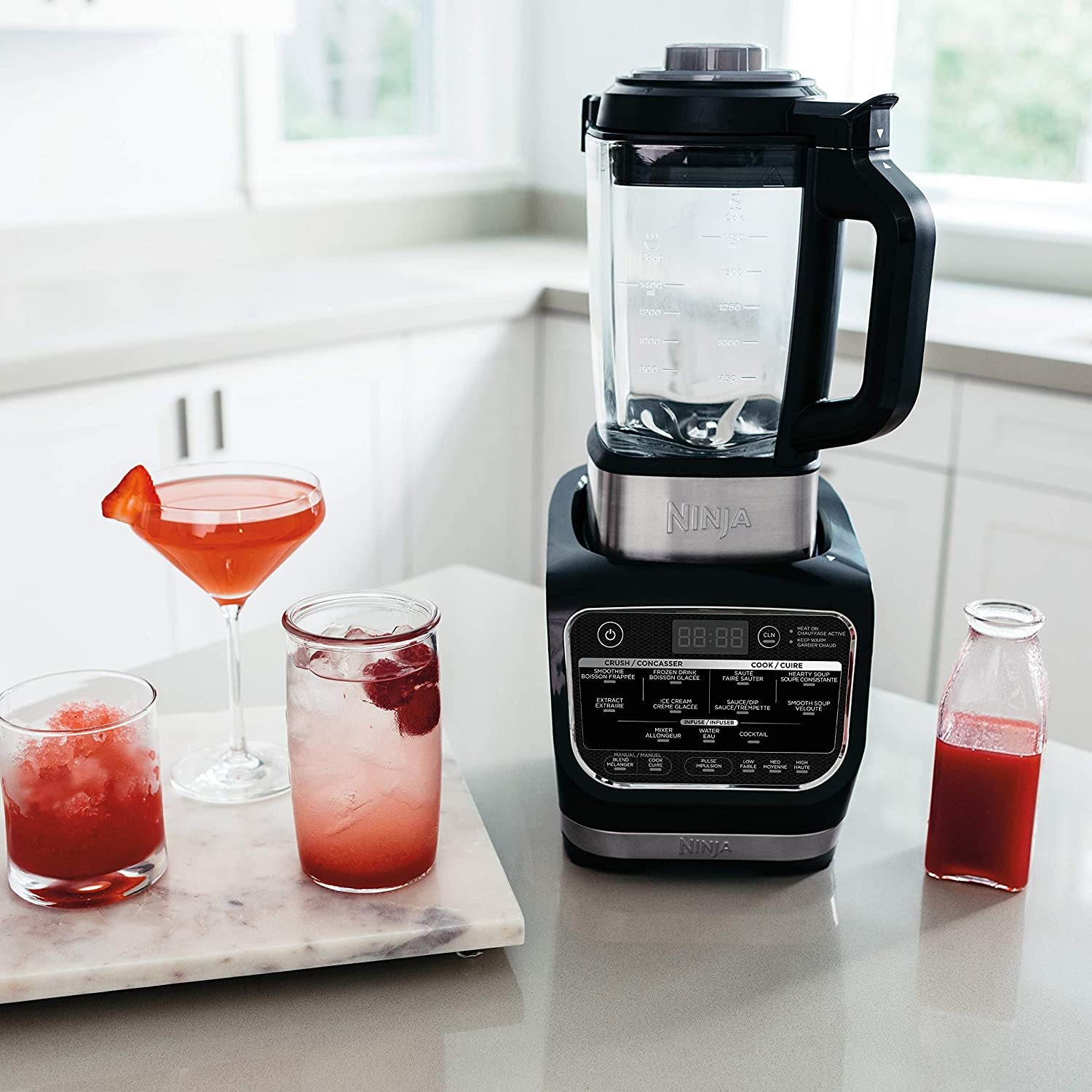 Cold& Hot Blender With 1400 Peak Watts Nonstick Glass Pitcher (HB152), 64 oz, Black Configuration B - Image 5
