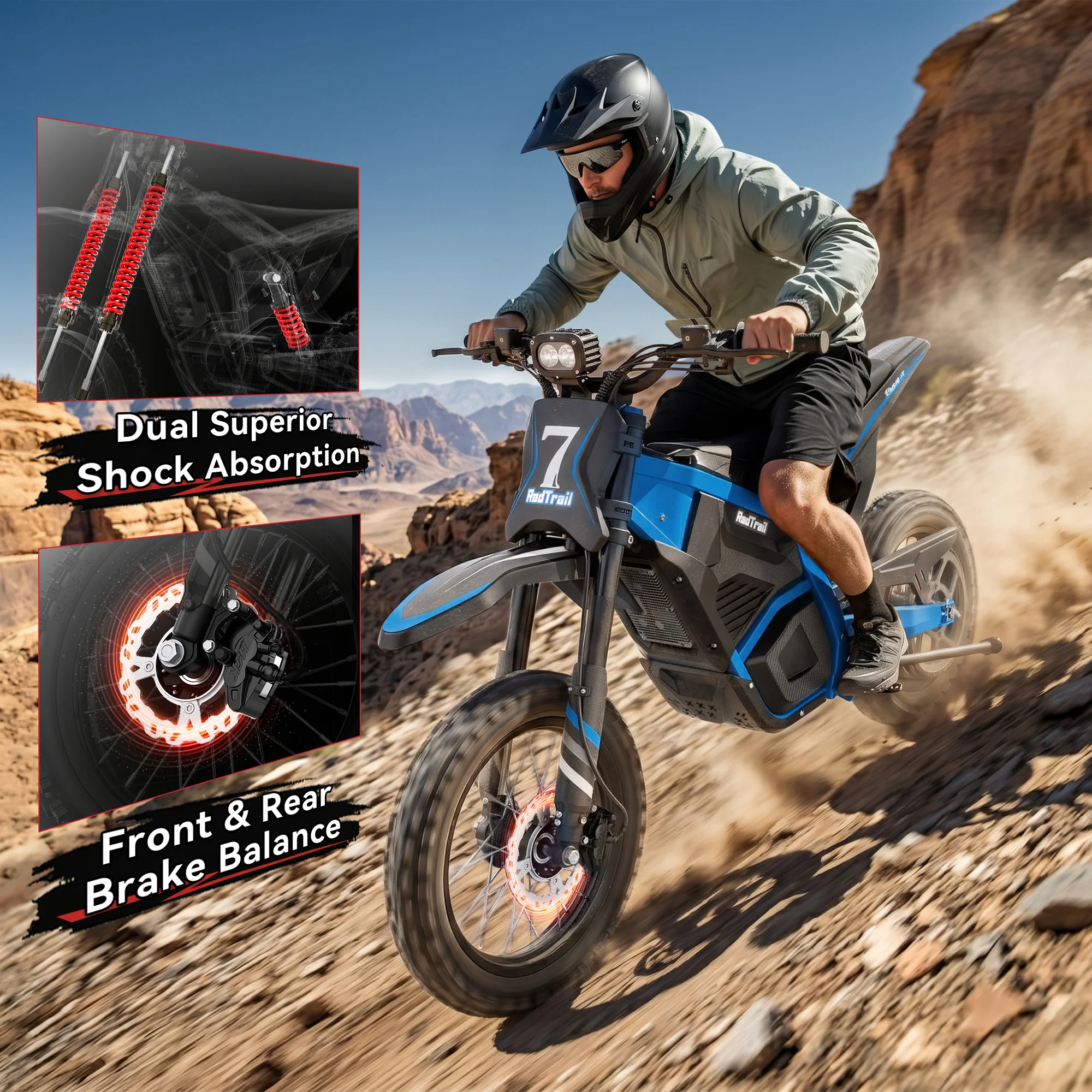 48V 2000W Peak Class Electric Dirt Bike Ages 13+ - Image 16