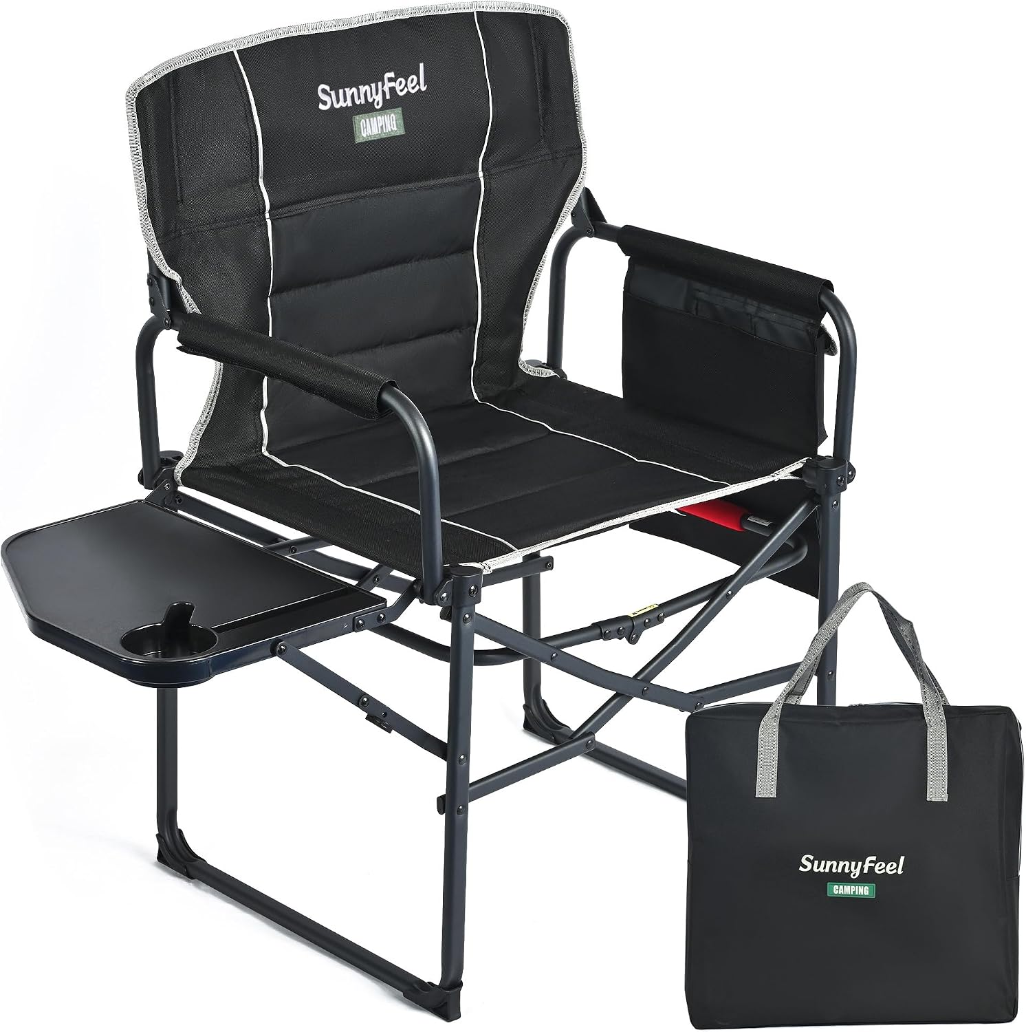 Oversized Directors Camping Chair for Adults with Side Table - Image 9