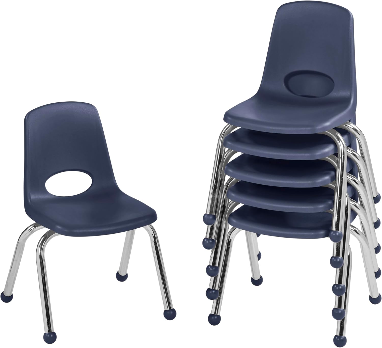 10" School Stack Chair with Swivel Glides, Purple, 6-Pack - Image 23