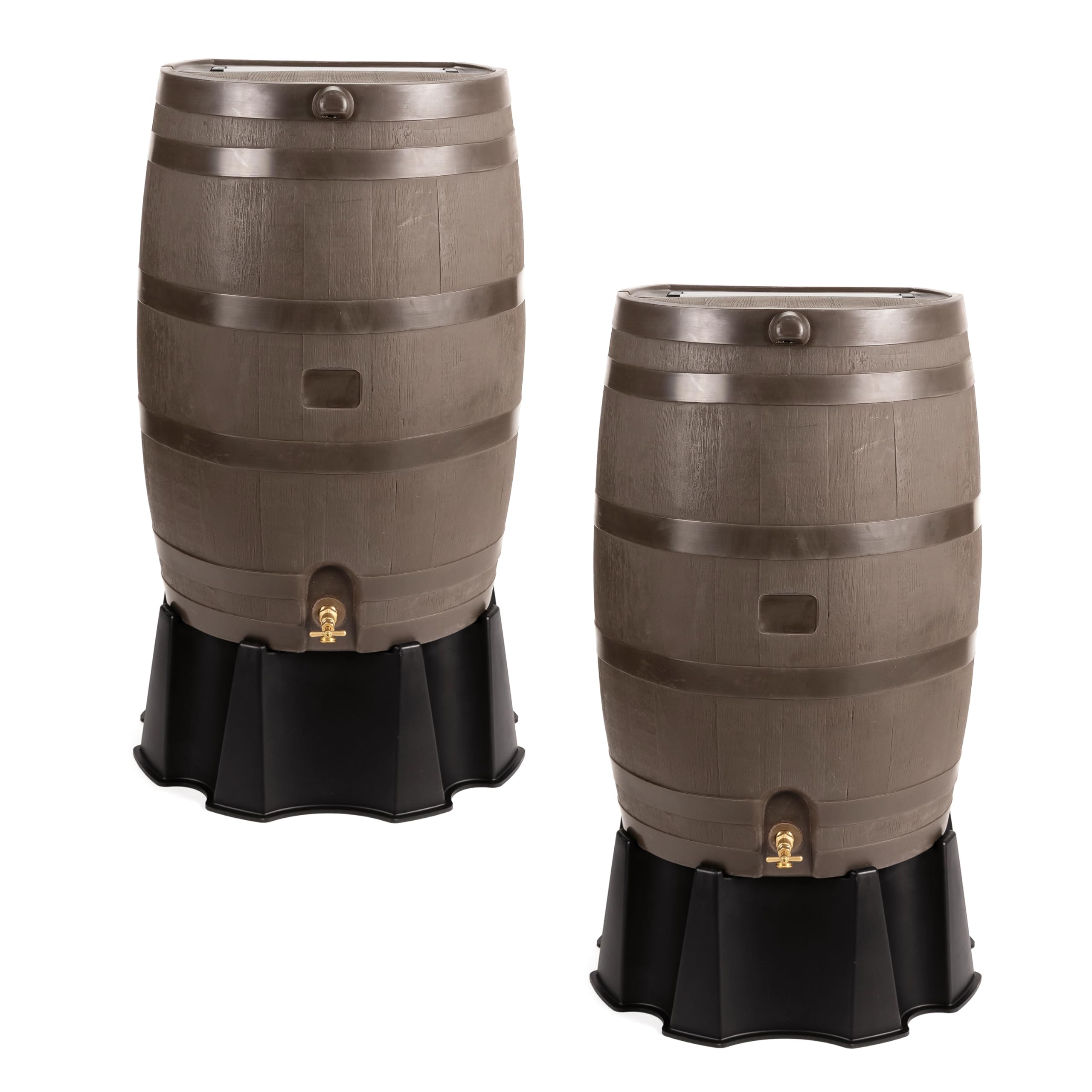 50 Gallon Rain Barrel with Brass Spigot, Large Outdoor Rainwater Collection and Storage Container for Garden - Image 7