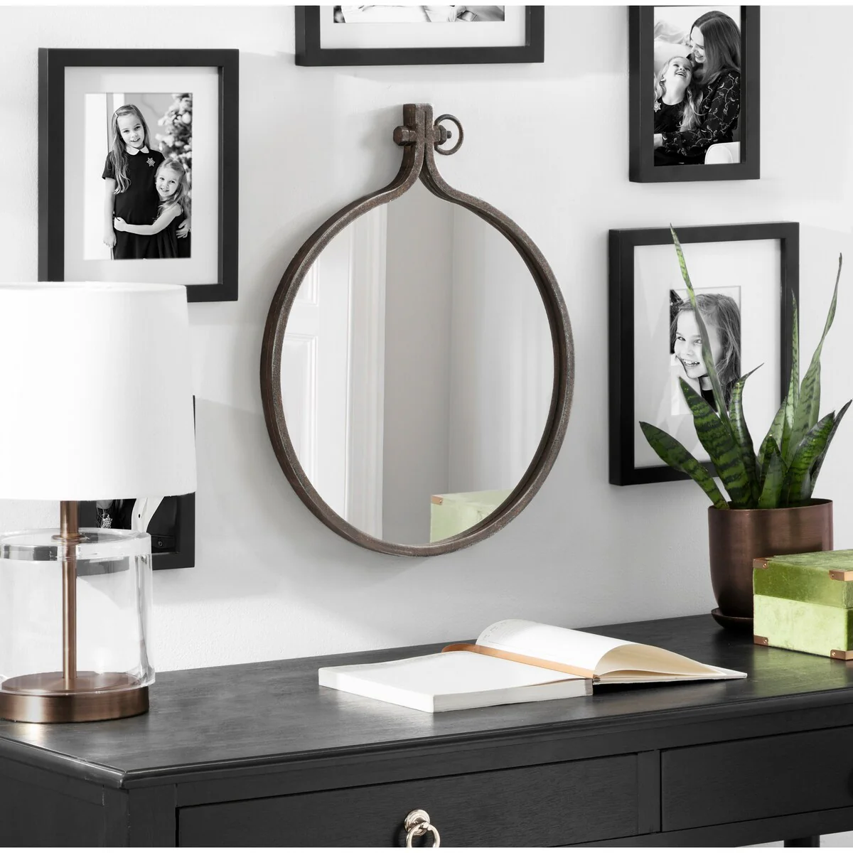 Modern Round Wall Mirror, Decorative Circular Accent Mirror for Living Room, Bedroom and Entryway - Image 2
