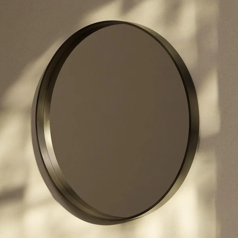 Classic Farmhouse Round Wall Mirror, Wooden Frame Decorative Accent Mirror for Living Room, Bedroom and Entryway - Image 59