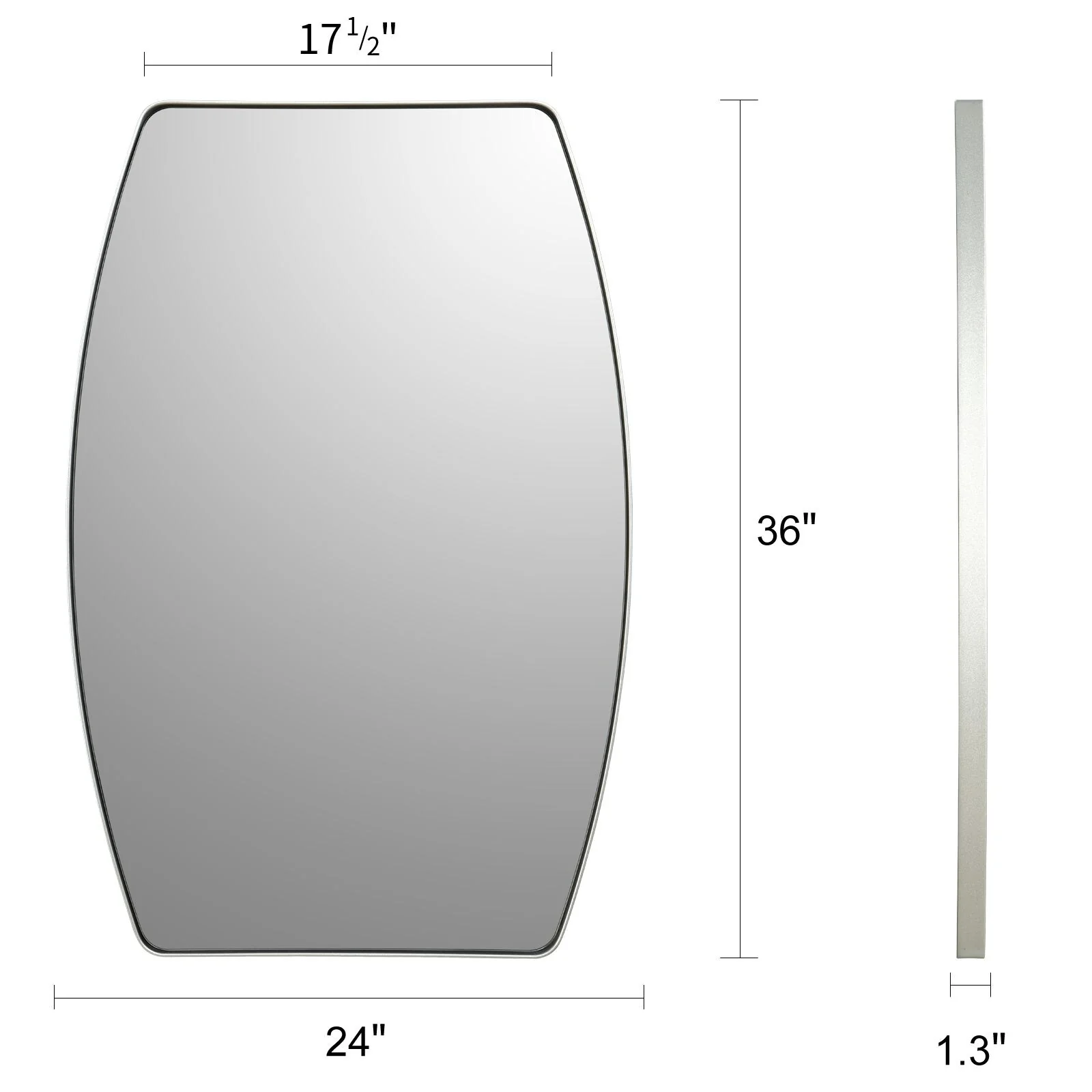 Modern Oblong Metal Wall Mirror, Decorative Elongated Hanging Mirror for Living Room, Bedroom and Entryway - Image 30
