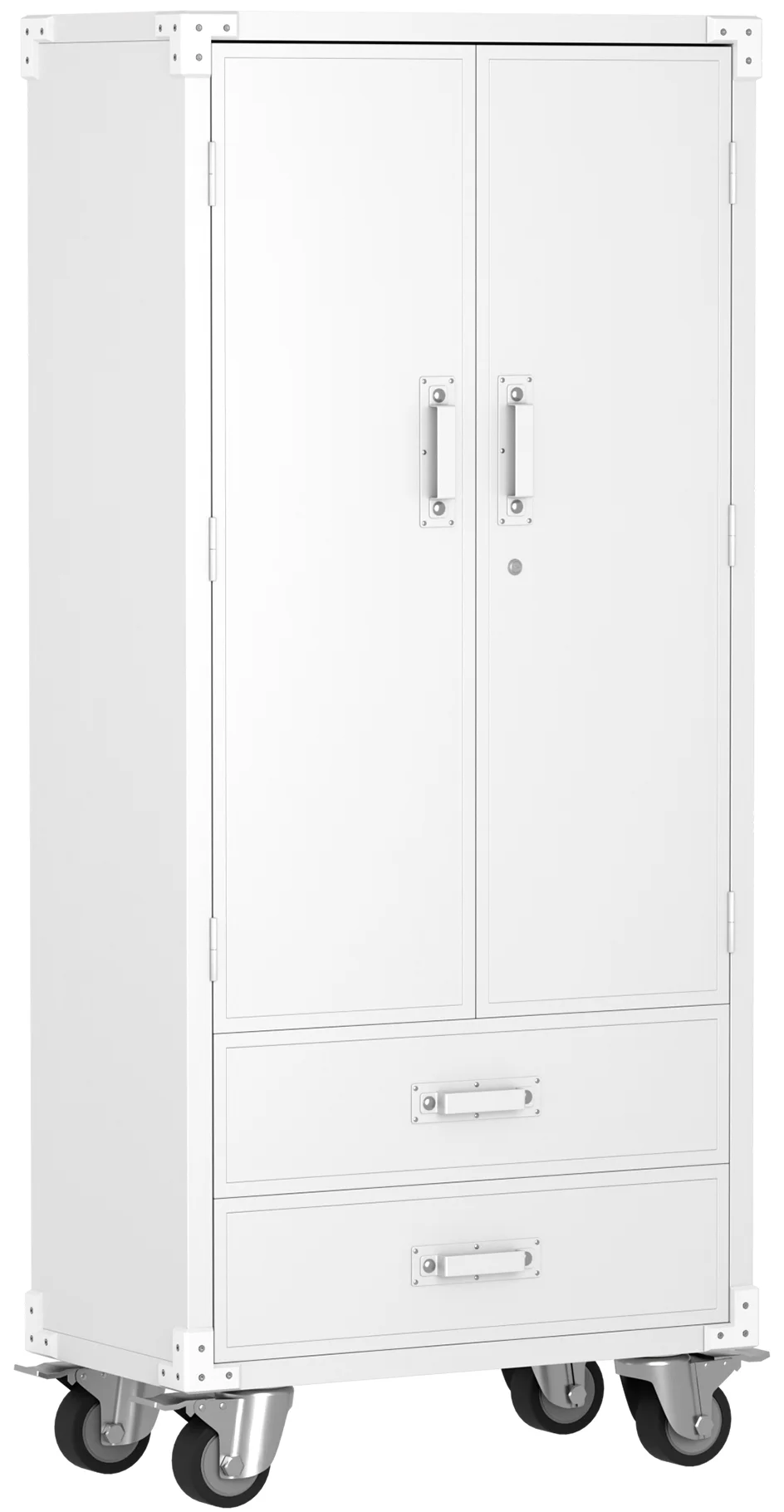 SUPEER 71" Metal Storage Cabinets with Wheels and Pegboards, Industrial Cabinet with 2 Drawers and 2 Adjustable Shelves,, Assembly Required - Image 126