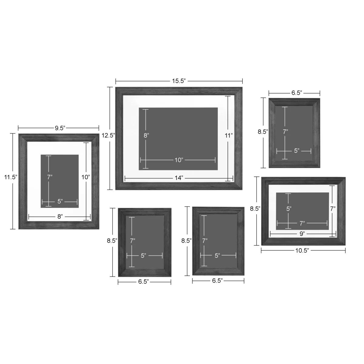 Gallery Wall Frame Set, Multi-Piece Decorative Picture Frames for Photos, Artwork and Home Decor - Image 38