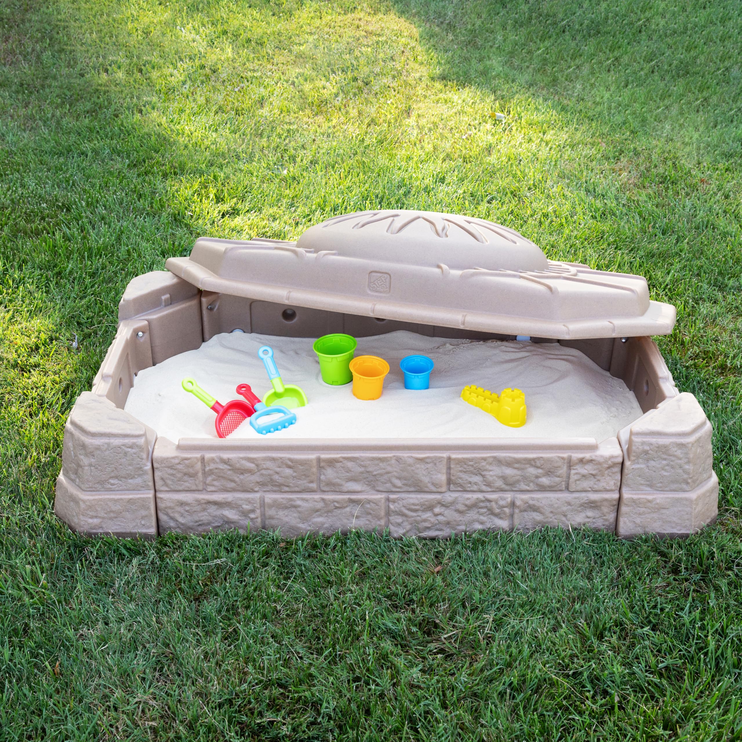 Kids Sandbox, Outdoor Sand Activity Sensory Play Pit for Children - Image 2