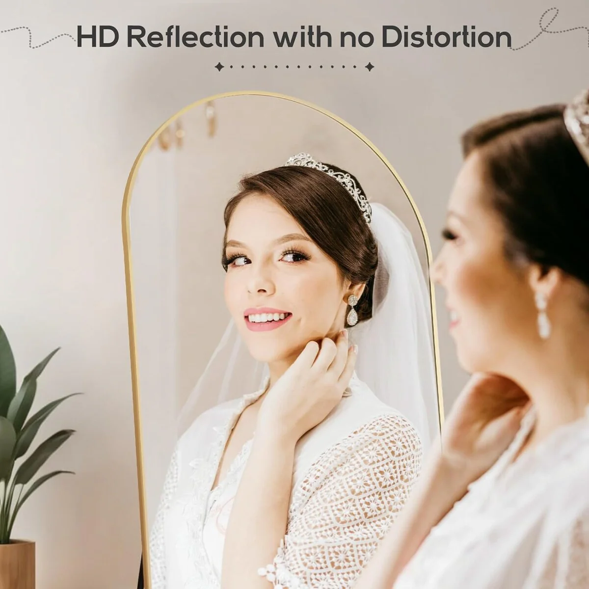 Full Length Mirror with Stand, Aluminum Alloy Frame Full Body Floor Mirror for Bedroom and Cloakroom - Image 8