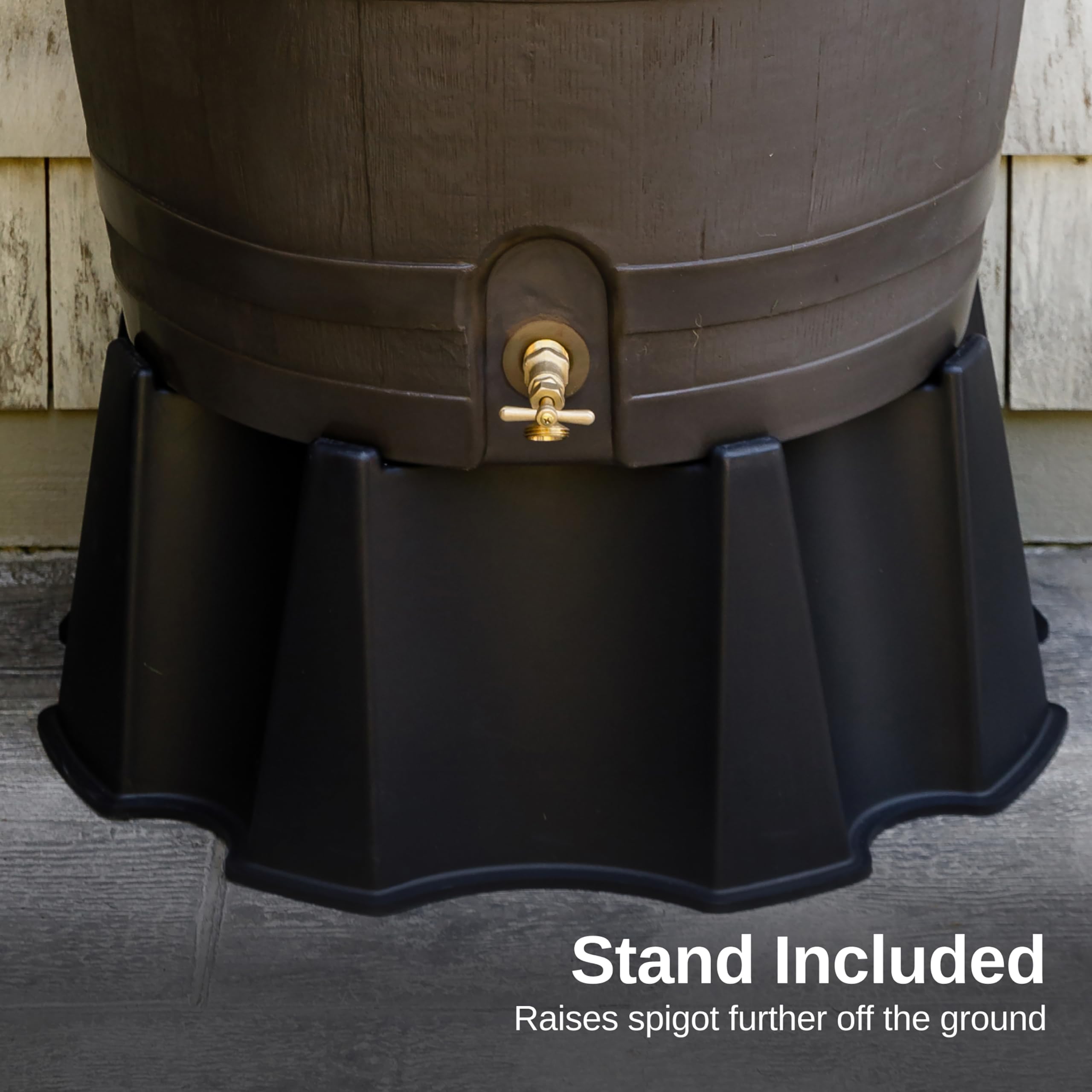 50 Gallon Rain Barrel with Brass Spigot, Large Outdoor Rainwater Collection and Storage Container for Garden - Image 35