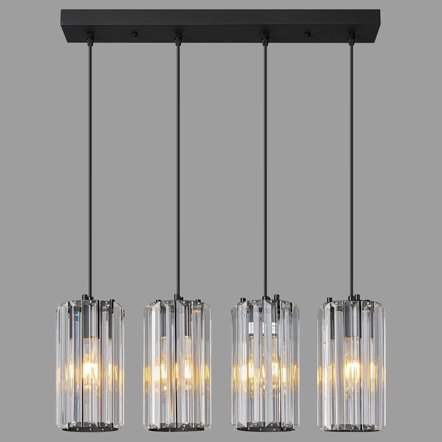 Chrome Pendant Lighting, Modern Pendant Light, Mini Crystal Chandeliers, Adjustable Pendant Light Fixture for Kitchen Island, Dining Room, Corridor & Bedroom (Chrome, 3-Pack) - Image 5