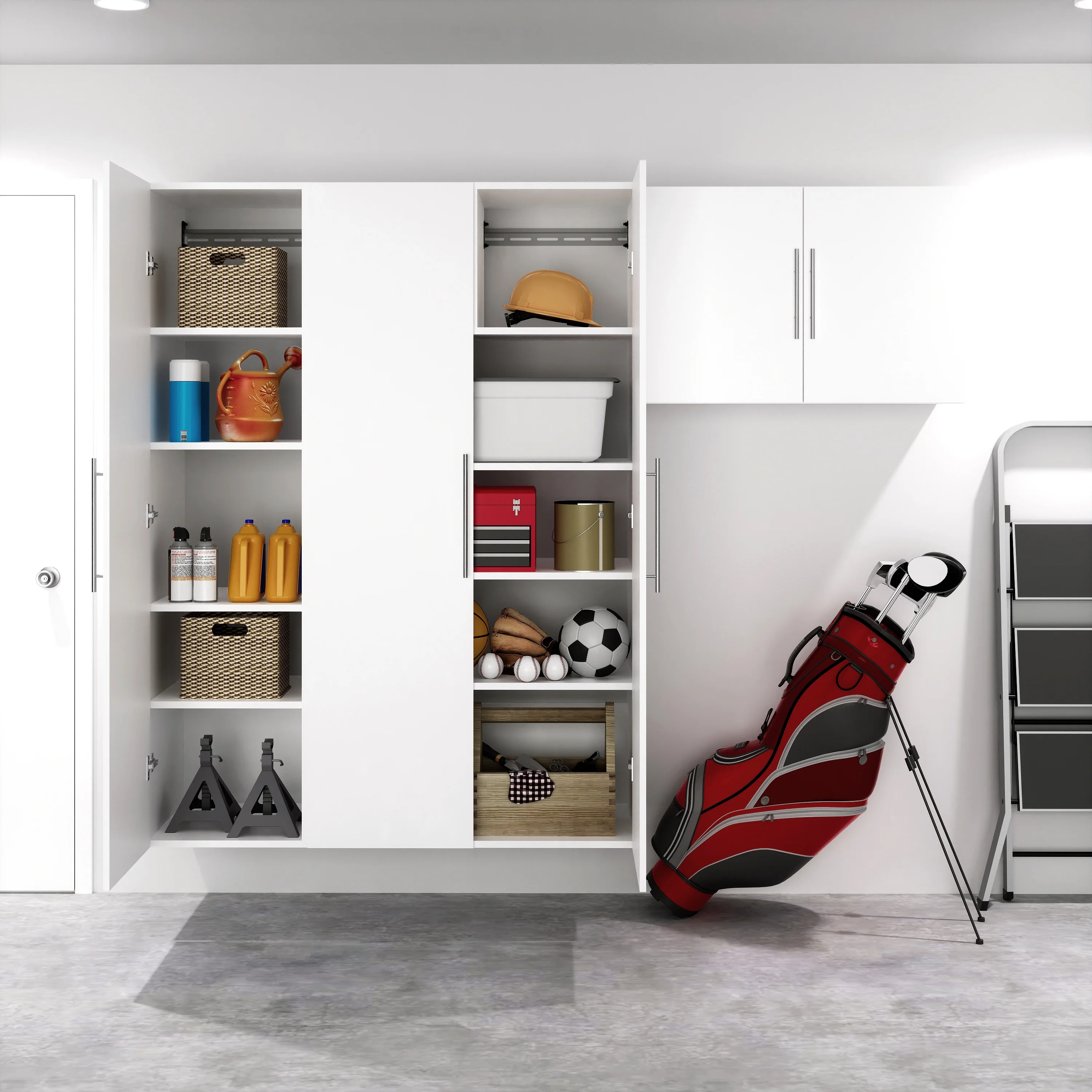 Prepac's HangUps Upper Storage Cabinet - Elegant and Spacious Wall Cabinets to Maximize Your Storage, 36" Size, Classic White Finish - Image 10
