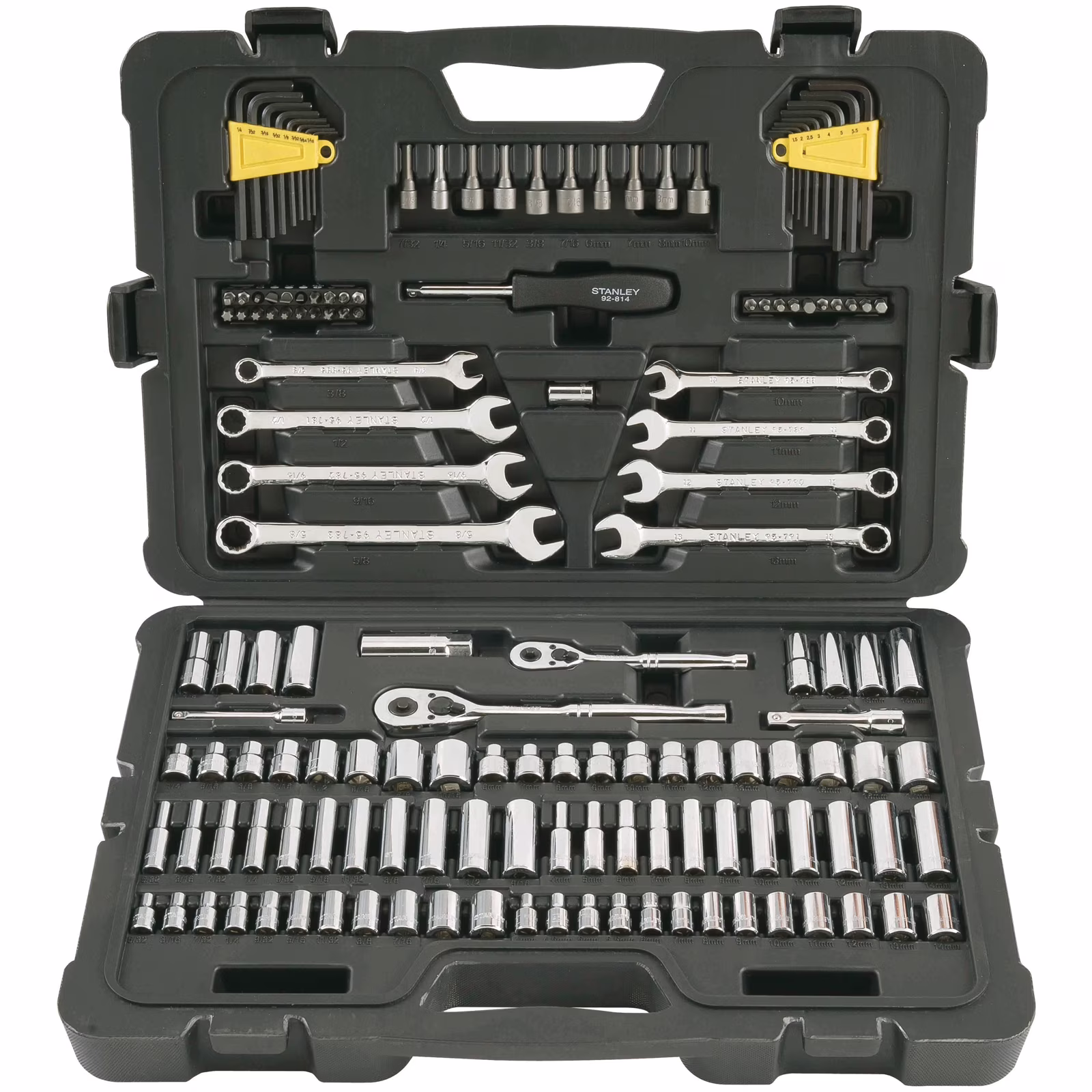 STANLEY STMT71653 145-Piece Mechanics Tool Set, Chrome