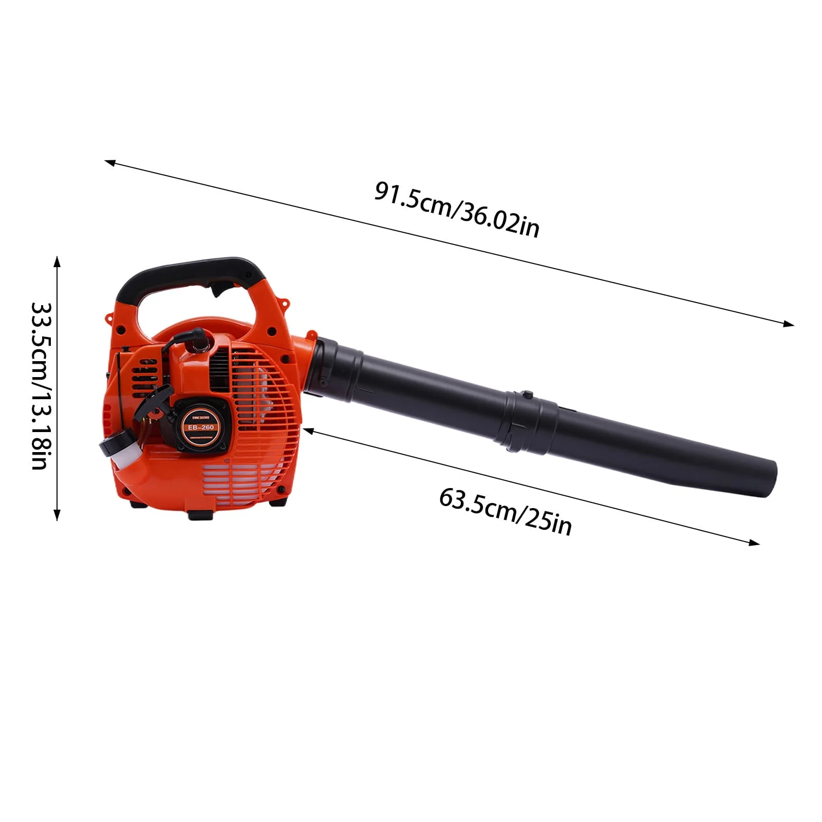 Aiqidi Gas Leaf Blower for Yard, 25.4CC 2-Stroke Gas Powered Leaf Blower Commercial Handheld Grass Lawn Garden Dust Blowing Cleaning Tool 7500Rpm - Image 5
