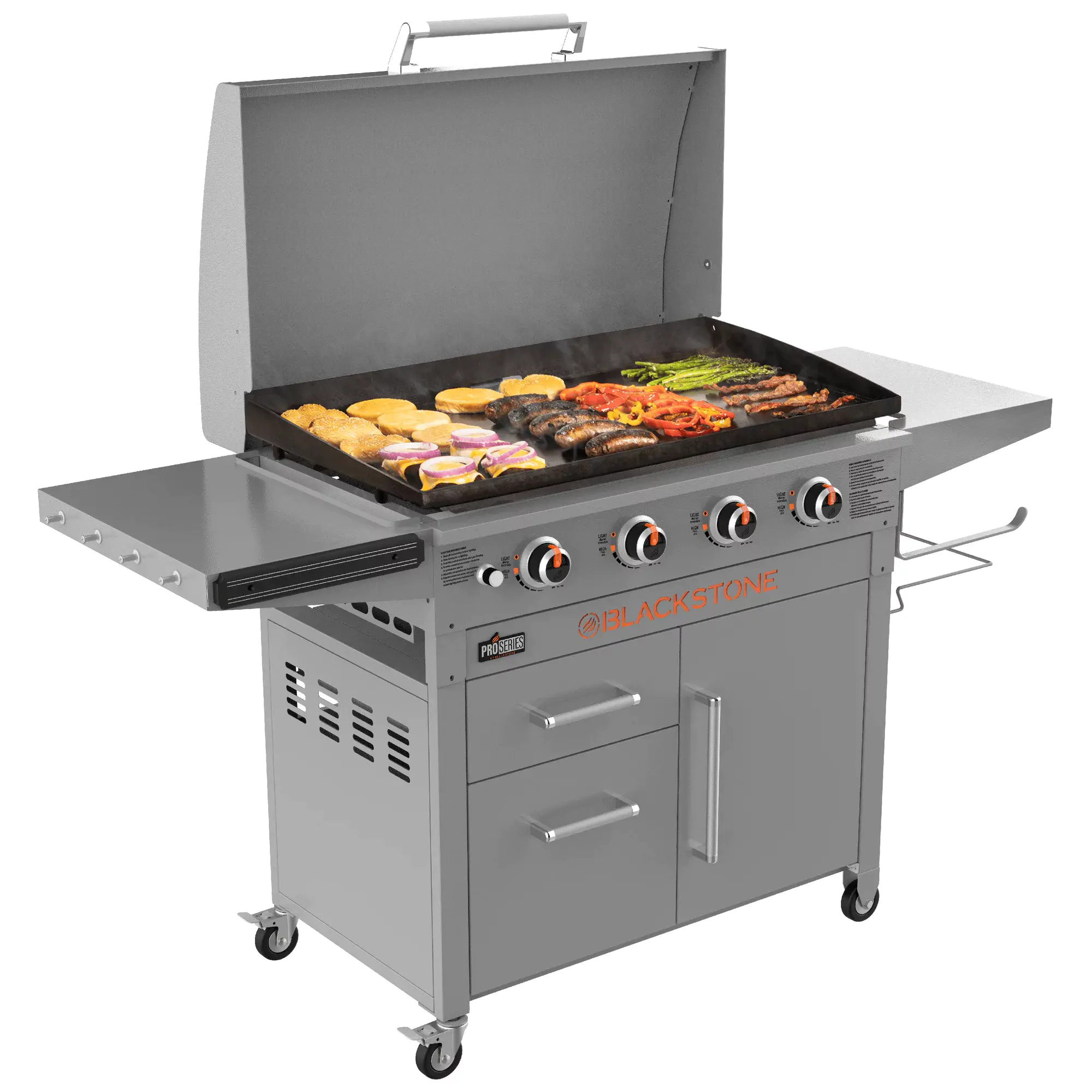 4-Burner 36" Griddle Cooking Station with Hood - Image 9
