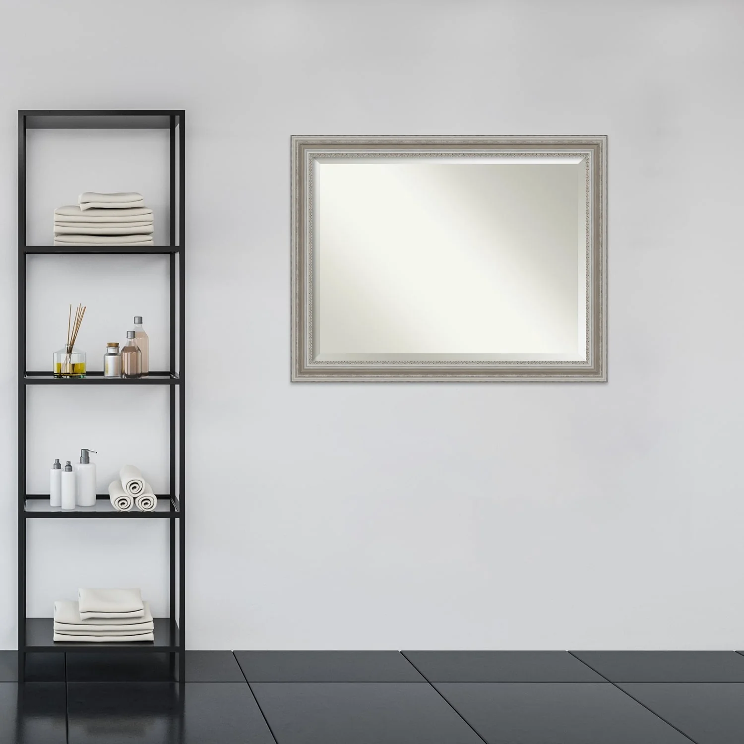 Beveled Bathroom Wall Mirror, Silver Frame Decorative Vanity Mirror for Bathroom, Bedroom and Entryway - Image 17