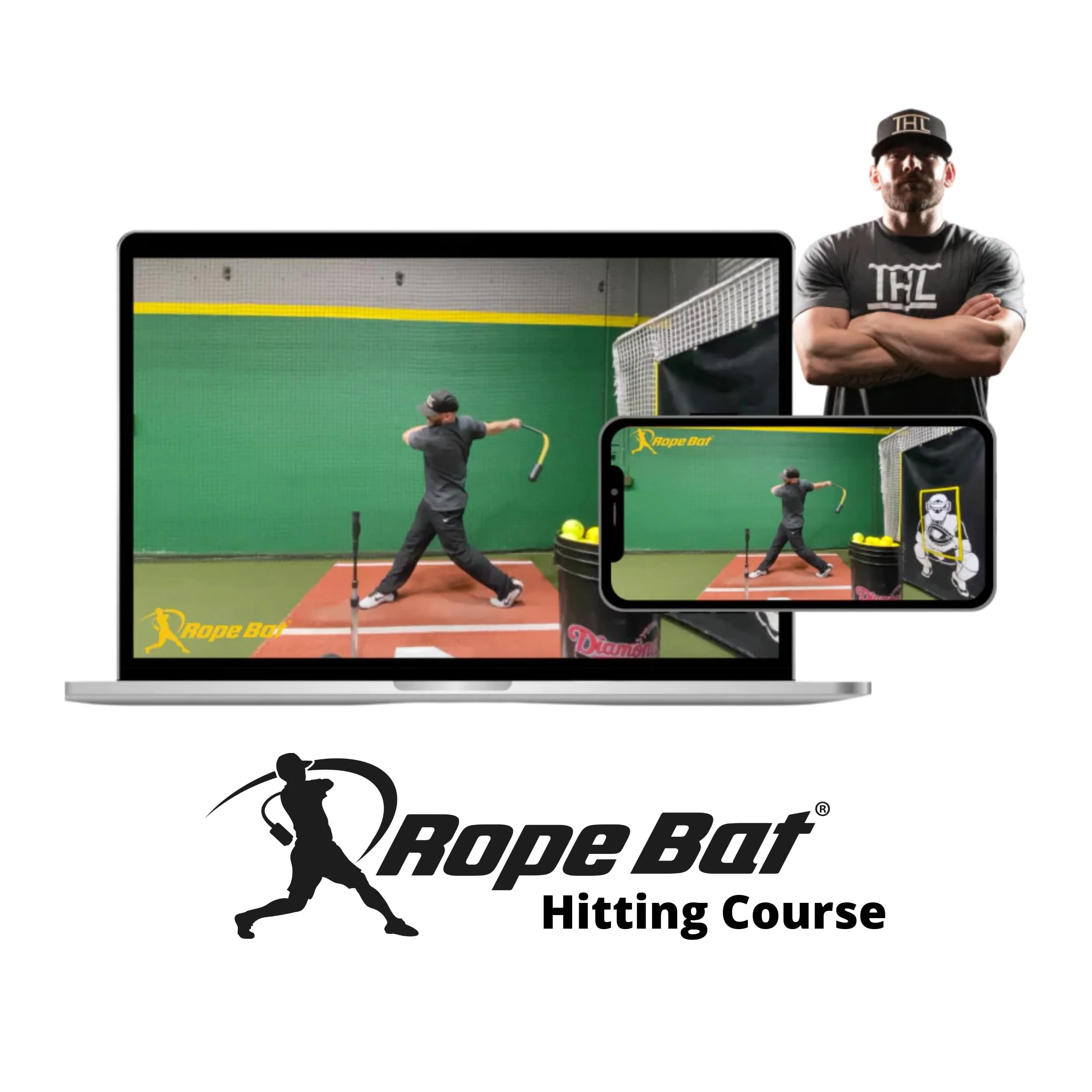Swing Trainer with 12 Soft Balls, Baseball and Softball Batting Practice Training Set - Image 3