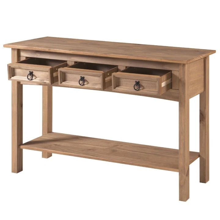 Wood Console Table with 3 Drawers, Entryway Hallway Storage and Display Table for Home - Image 8