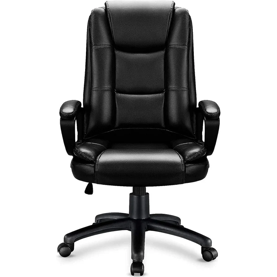 Big and Tall Executive Office Chair, High Back Ergonomic Leather Chair, 400 lb Capacity