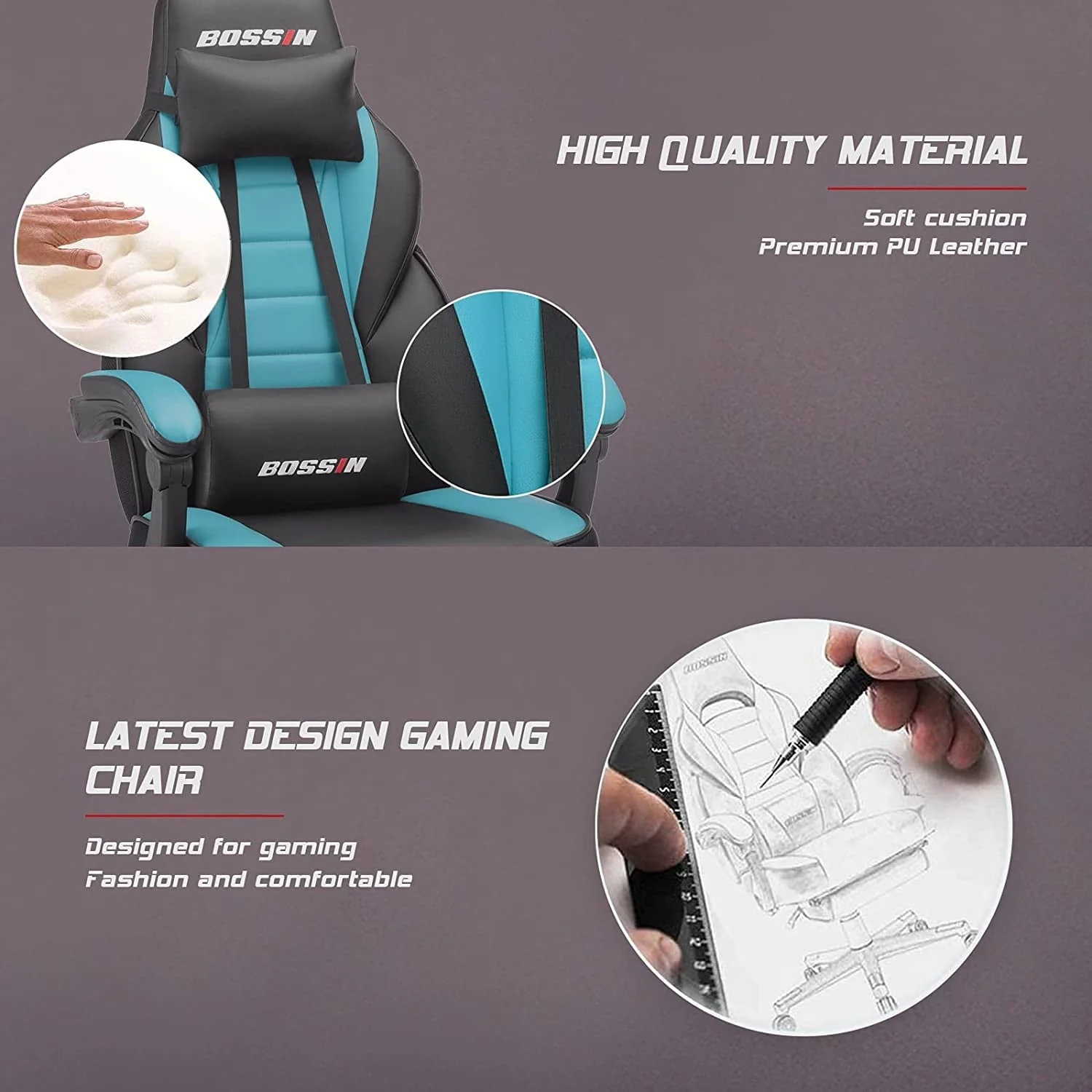 Racing Style Gaming Chair, 300 lbs Big and Tall High Back Computer Chair - Image 17