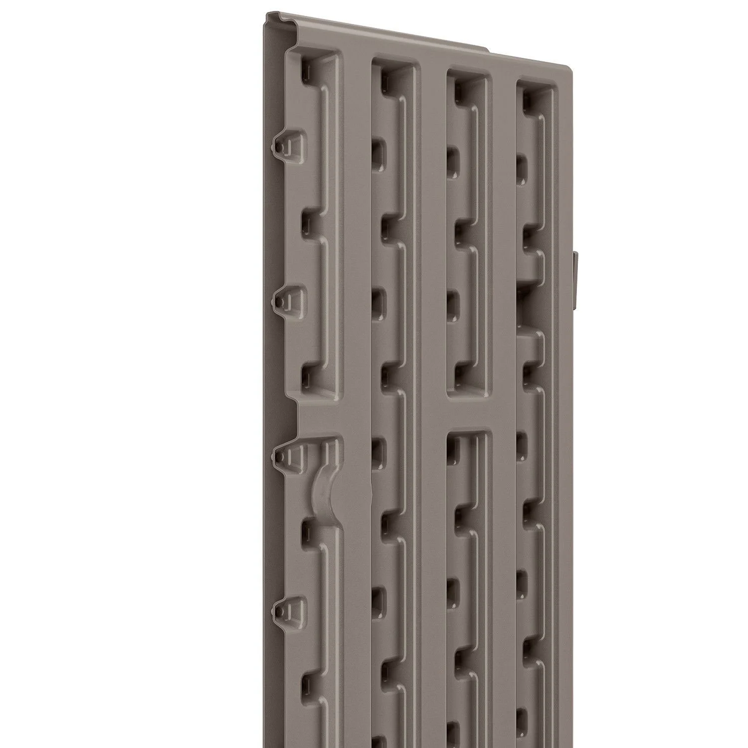 Suncast 72" Resin Outdoor Storage Cabinet with 3 Shelves, Platinum Metallic - Image 4