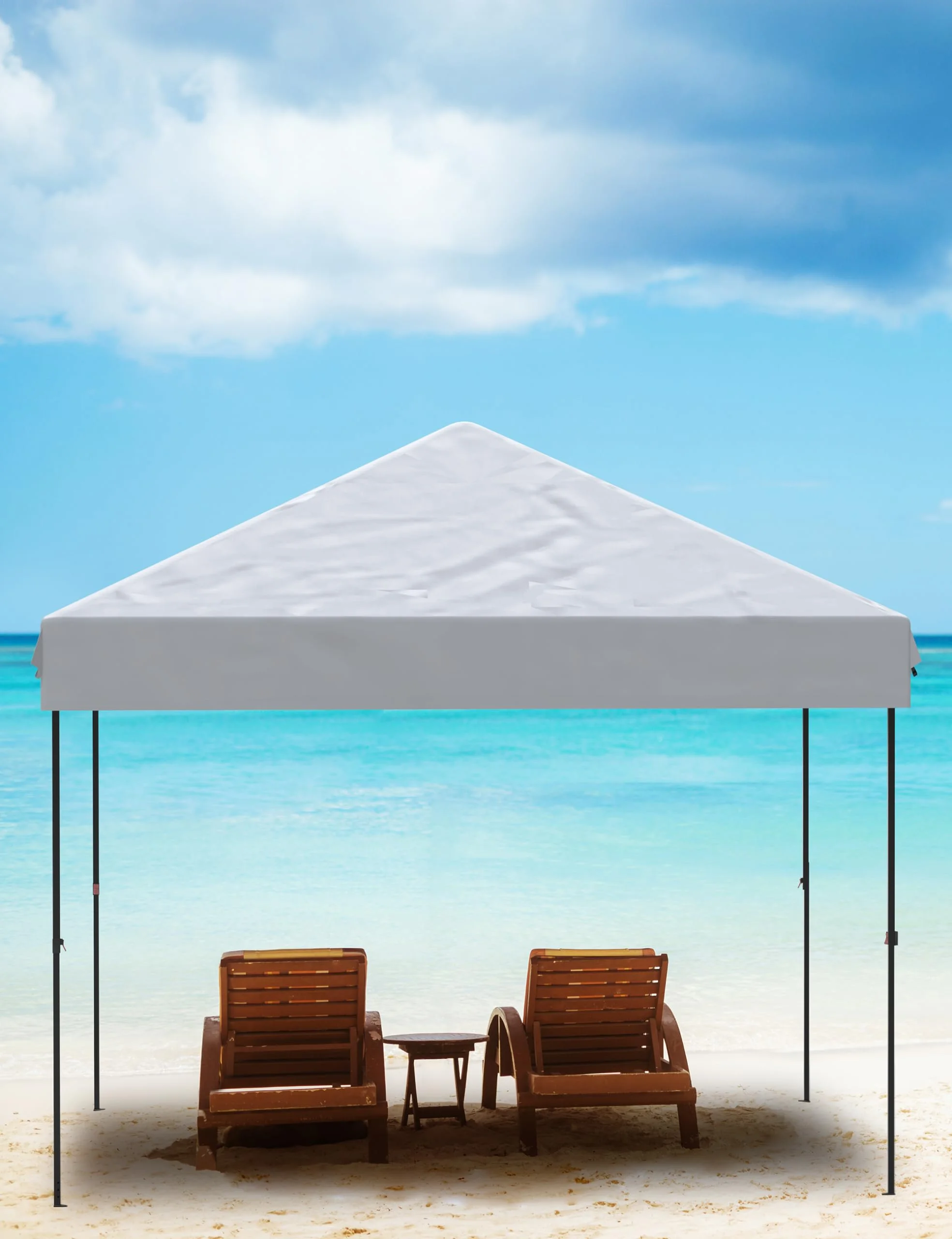 Danolapsi 10x10 Ft Pop Up Canopy Tent Easy One Person Set-up,Easy Outdoor Sun Shade,Instant Portable Shelter with 4 Stakes,4 Ropes,4 Sandbags for Patio, Outdoor Activities - Image 7