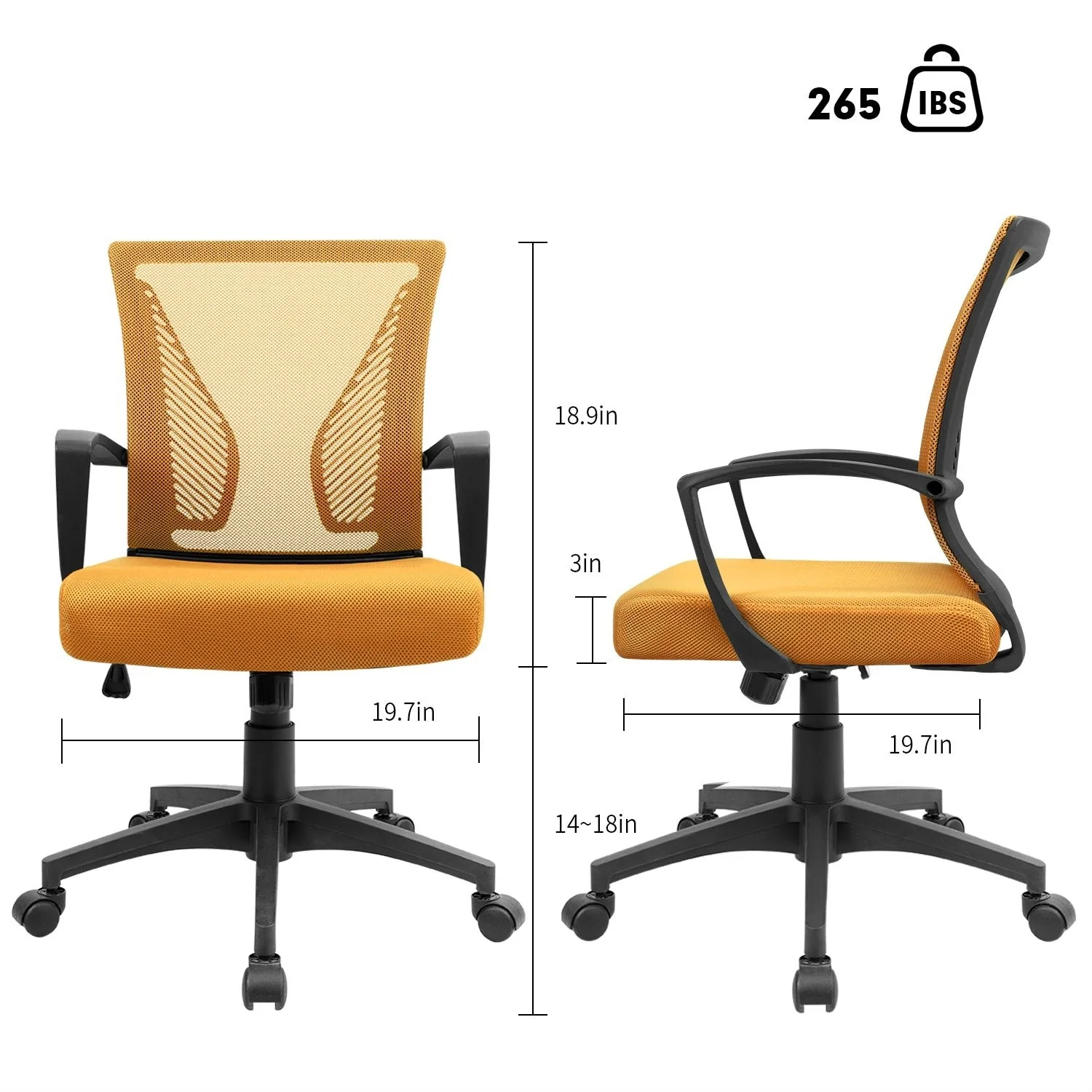 Ergonomic Mesh Office Chair with Lumbar Support, Breathable Computer Desk Chair - Image 61