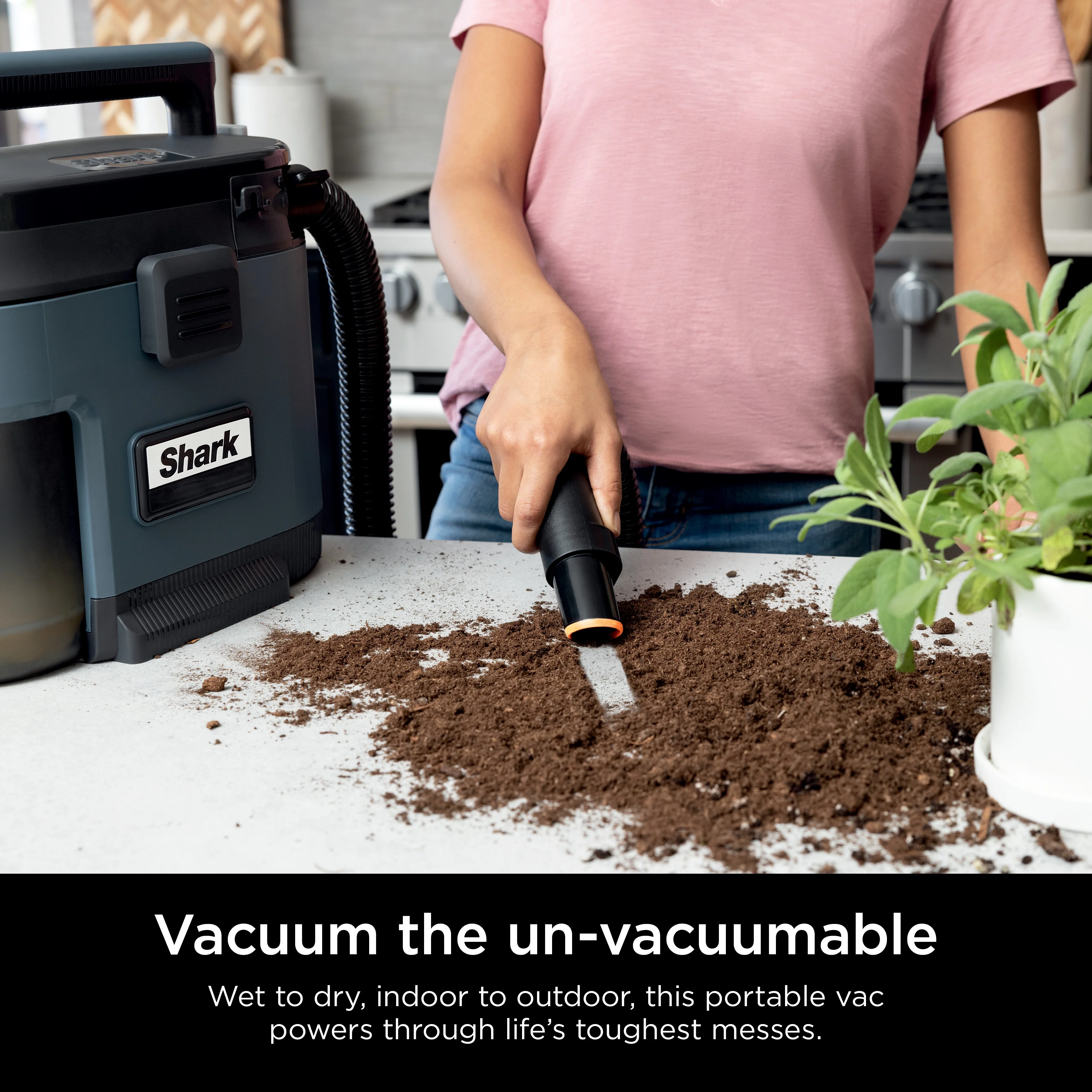 Shark MessMaster Portable Wet and Dry Vacuum for Home, Shop, Garage, 1 Gallon, Corded - Image 27