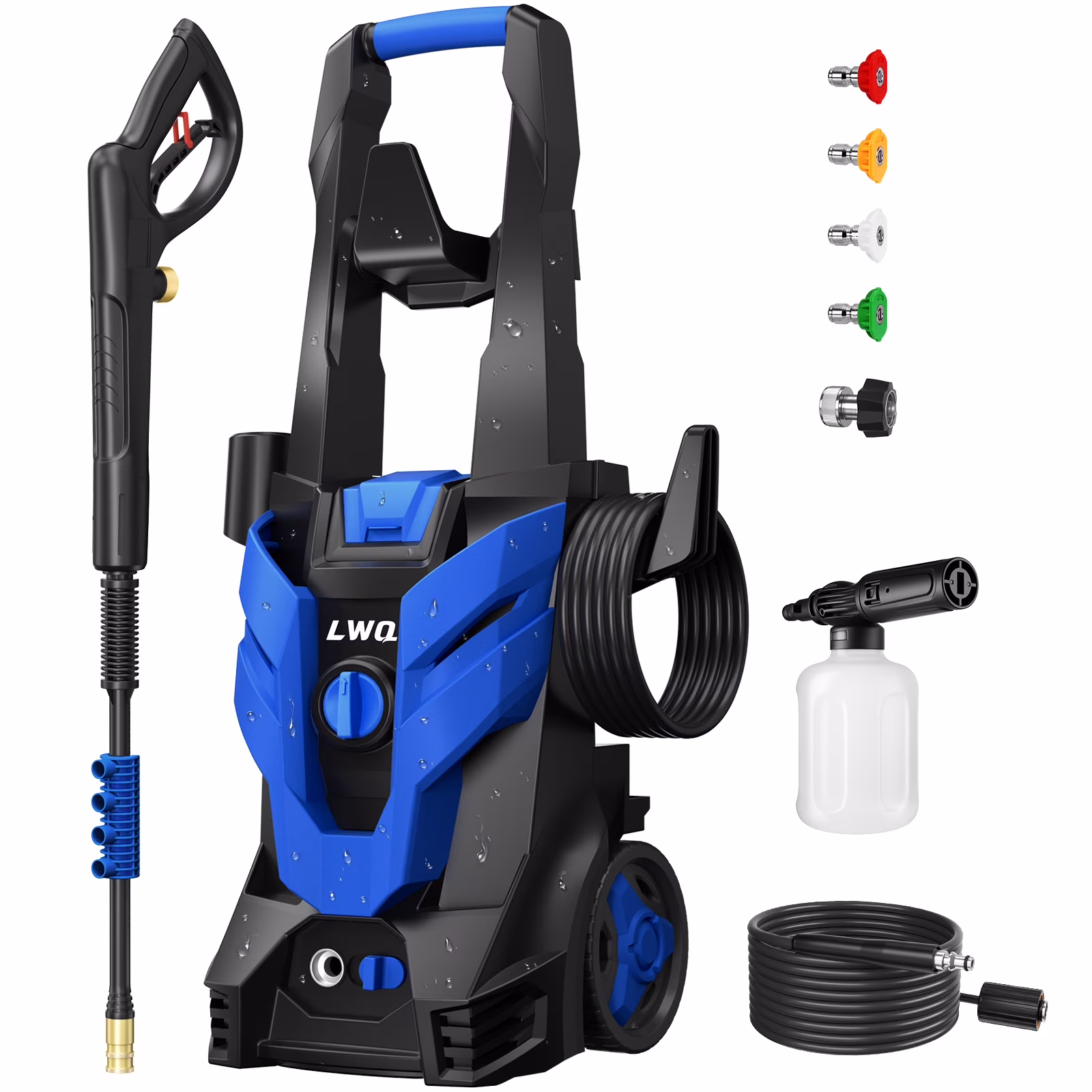 Electric Pressure Washer, 4200 PSI 2.5 GPM Power Washer with 2 Quick Connect Nozzles, High Pressure Cleaning Machine with Foam Cannon for Cars/Fences/Driveways/Patios/Home Cleaning - Image 3