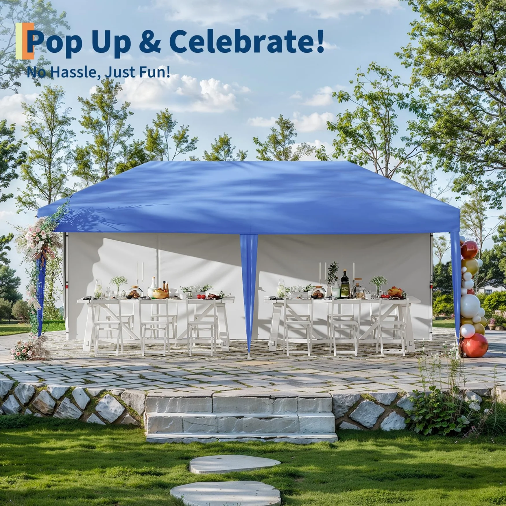 Arigeas Pop Up Canopy Tent 10'x10' with Adjustable Height, Easy Outdoor Sun Shade Shelter for Party, Event, Patio - Image 21
