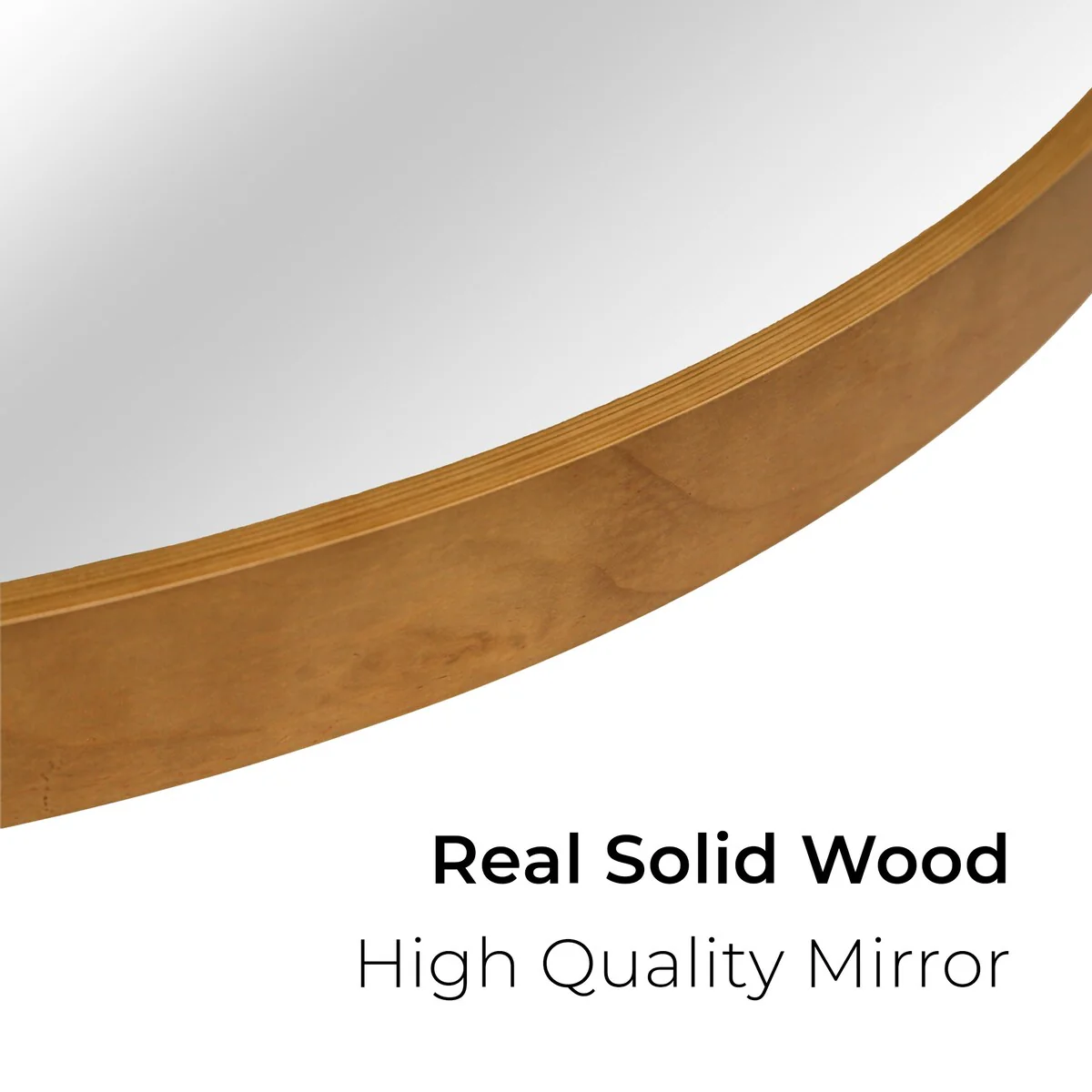Classic Farmhouse Round Wall Mirror, Wooden Frame Decorative Accent Mirror for Living Room, Bedroom and Entryway - Image 29