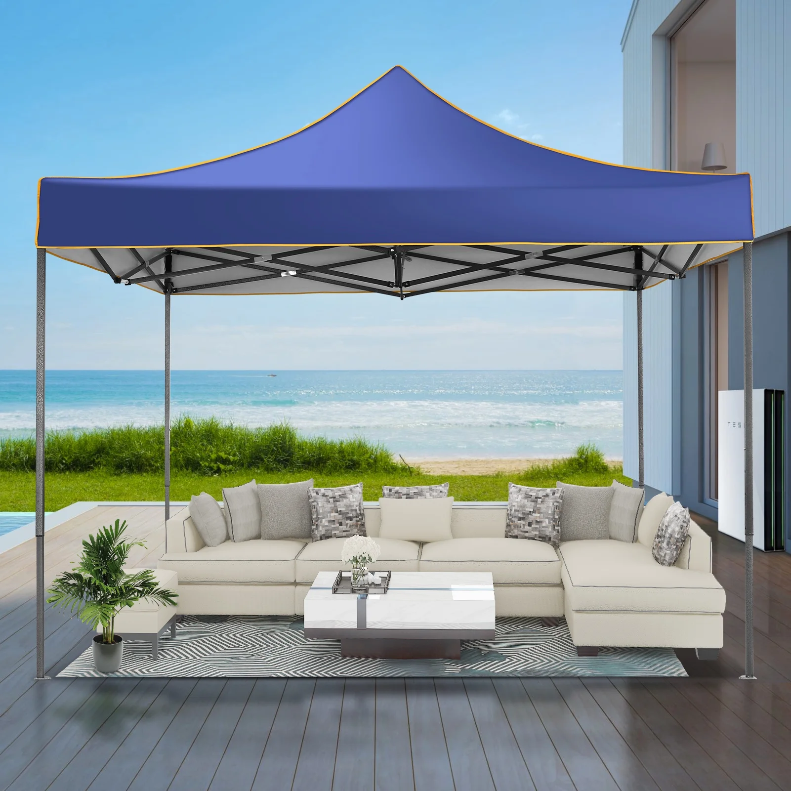 SANOPY 10'x10' Pop up Canopy Tent Anti-UV Waterproof Outdoor Gazebo Instant Party Wedding Backyard Canopy Tent Shade Shelter for Backyard, Patio, Parties,Khaki - Image 30