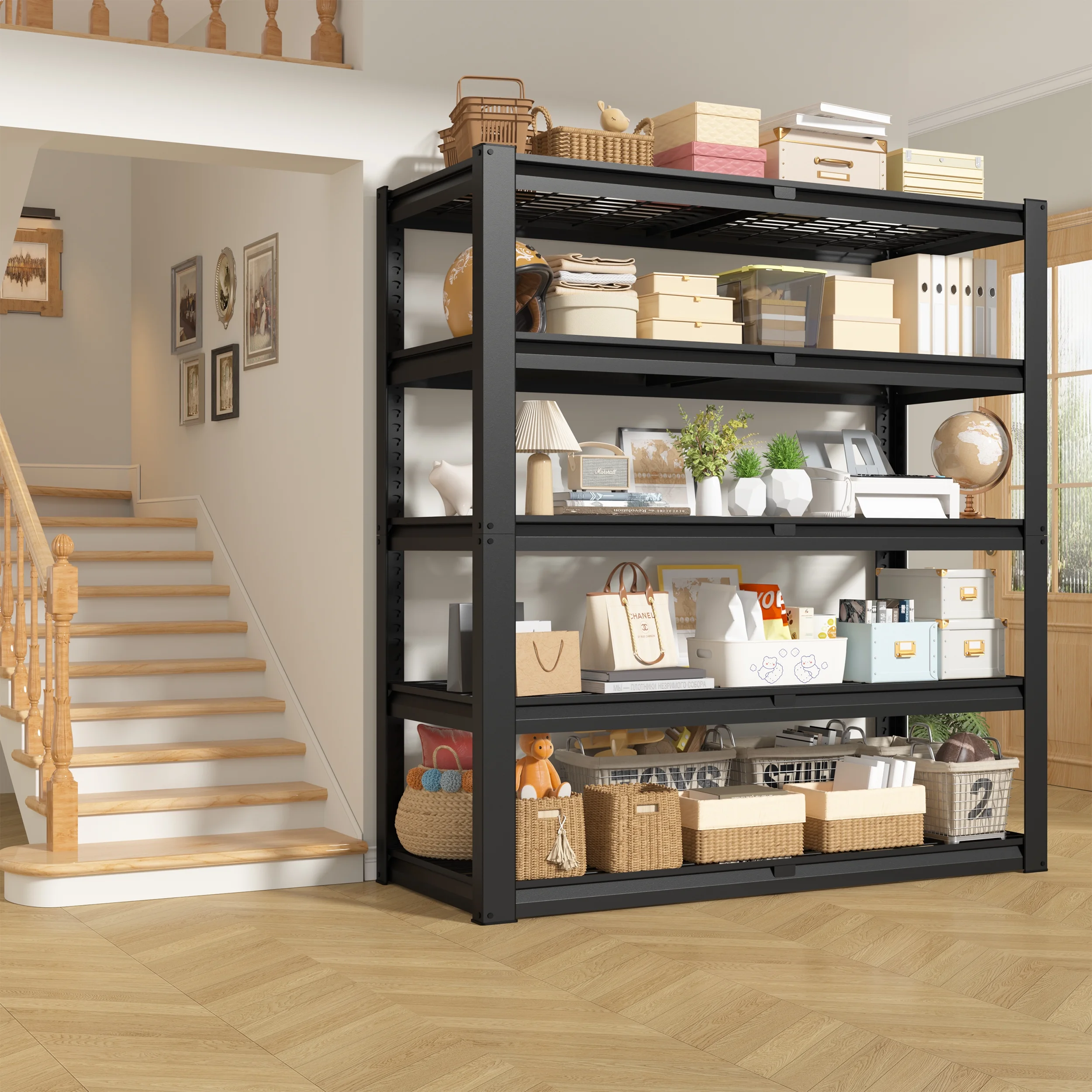 TrumanPick Storage Shelves 2500LBS Metal Wire Shelving Units Garage Storage Rack 48"W x 18"D x 72"H Heavy Duty Adjustable Industrial Shelving - Image 8