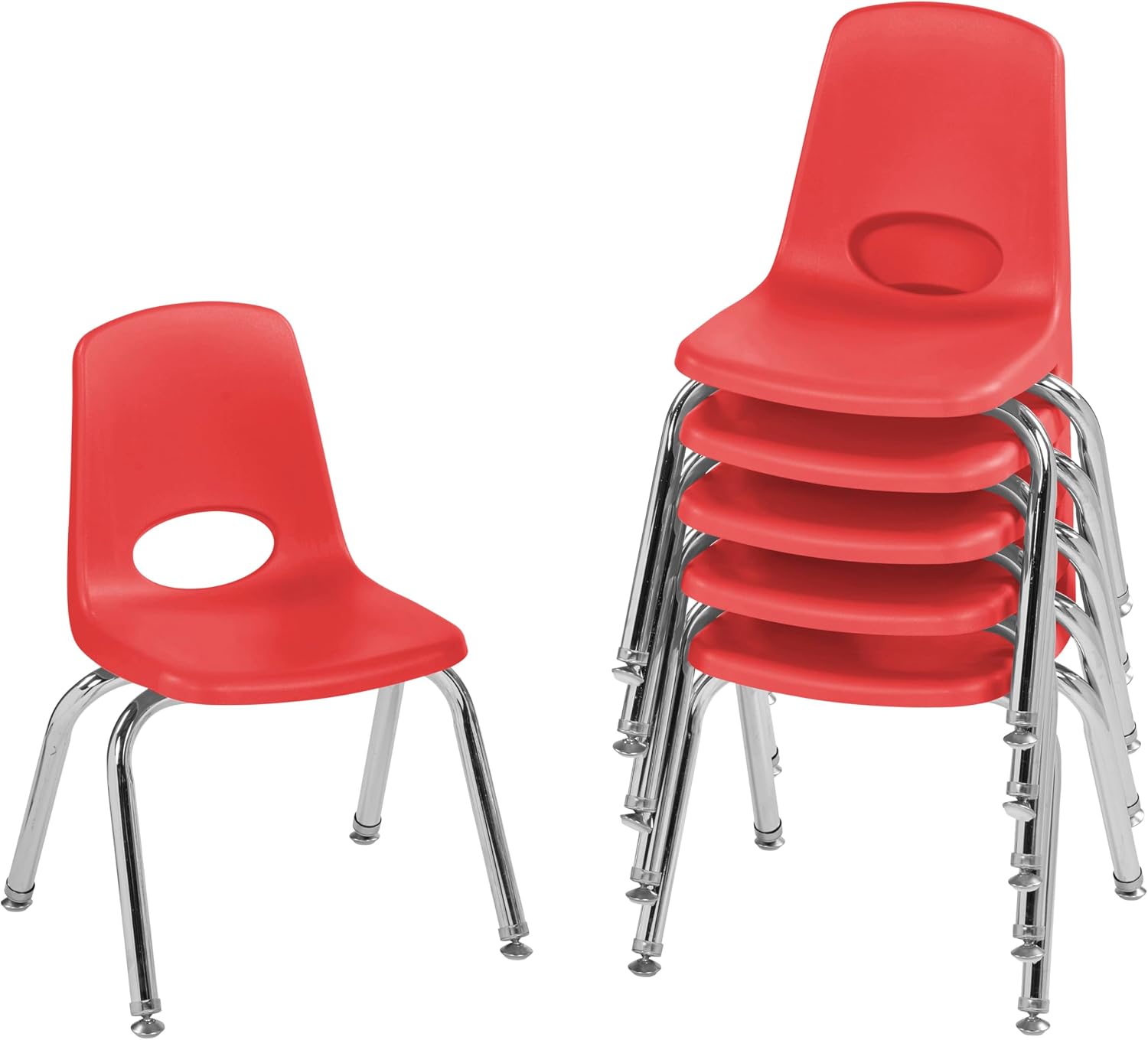 10" School Stack Chair with Swivel Glides, Purple, 6-Pack - Image 15