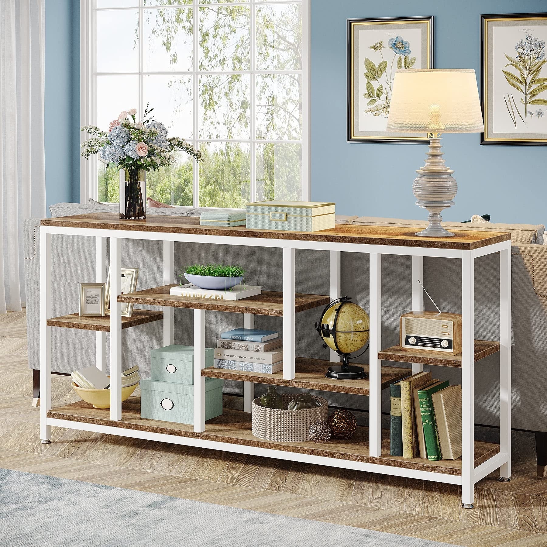 70.9 Inch Console Sofa Table with Storage, 3-Tier Entryway Table for Hallway - Image 17