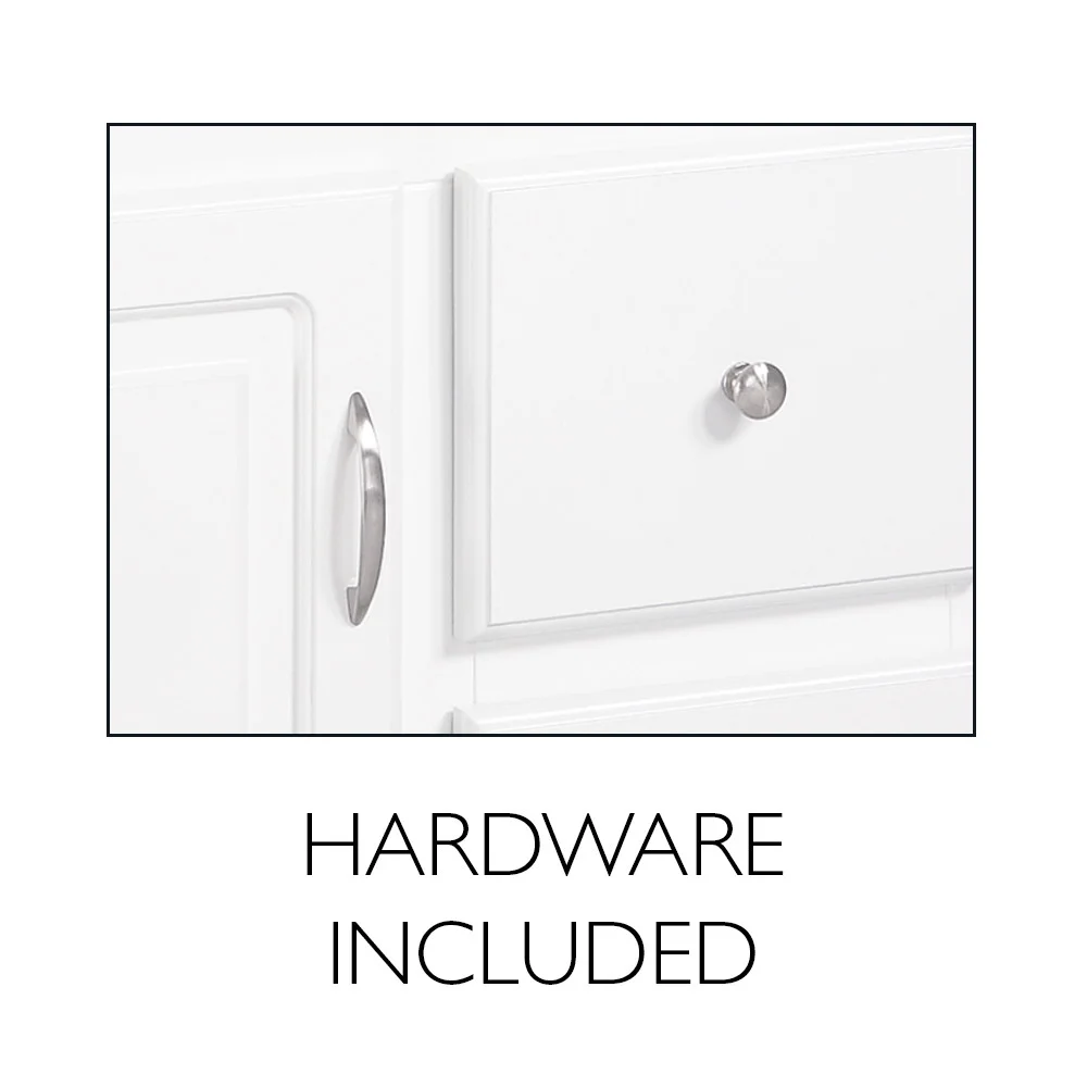 Design House Concord Wood 2-Door Bath Wall Mount Storage Cabinet (21 x 7 x 30), White - Image 6