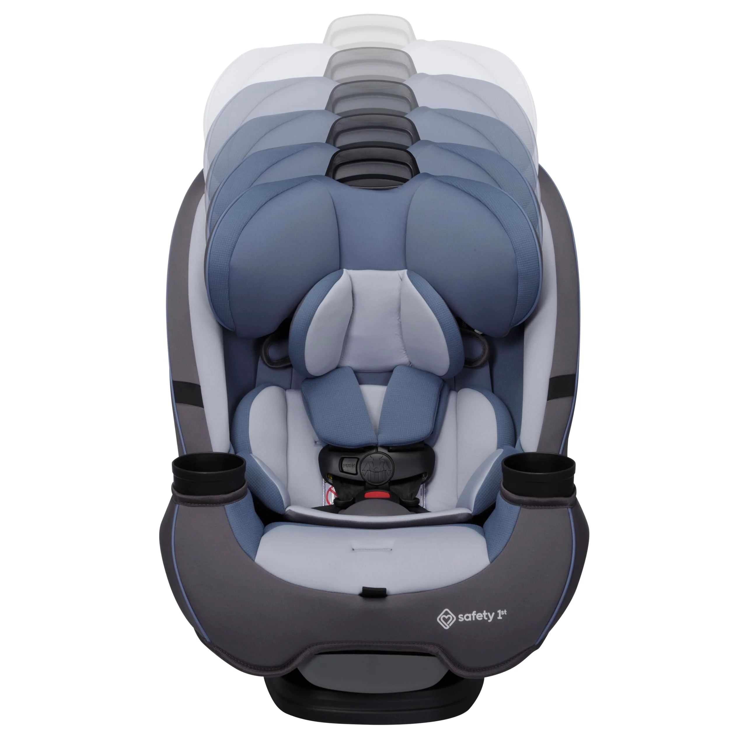 3-in-1 Slim Convertible Car Seat, All-in-One Infant Toddler Booster Seat, Rear & Forward Facing Child Safety Seat, Blue - Image 19