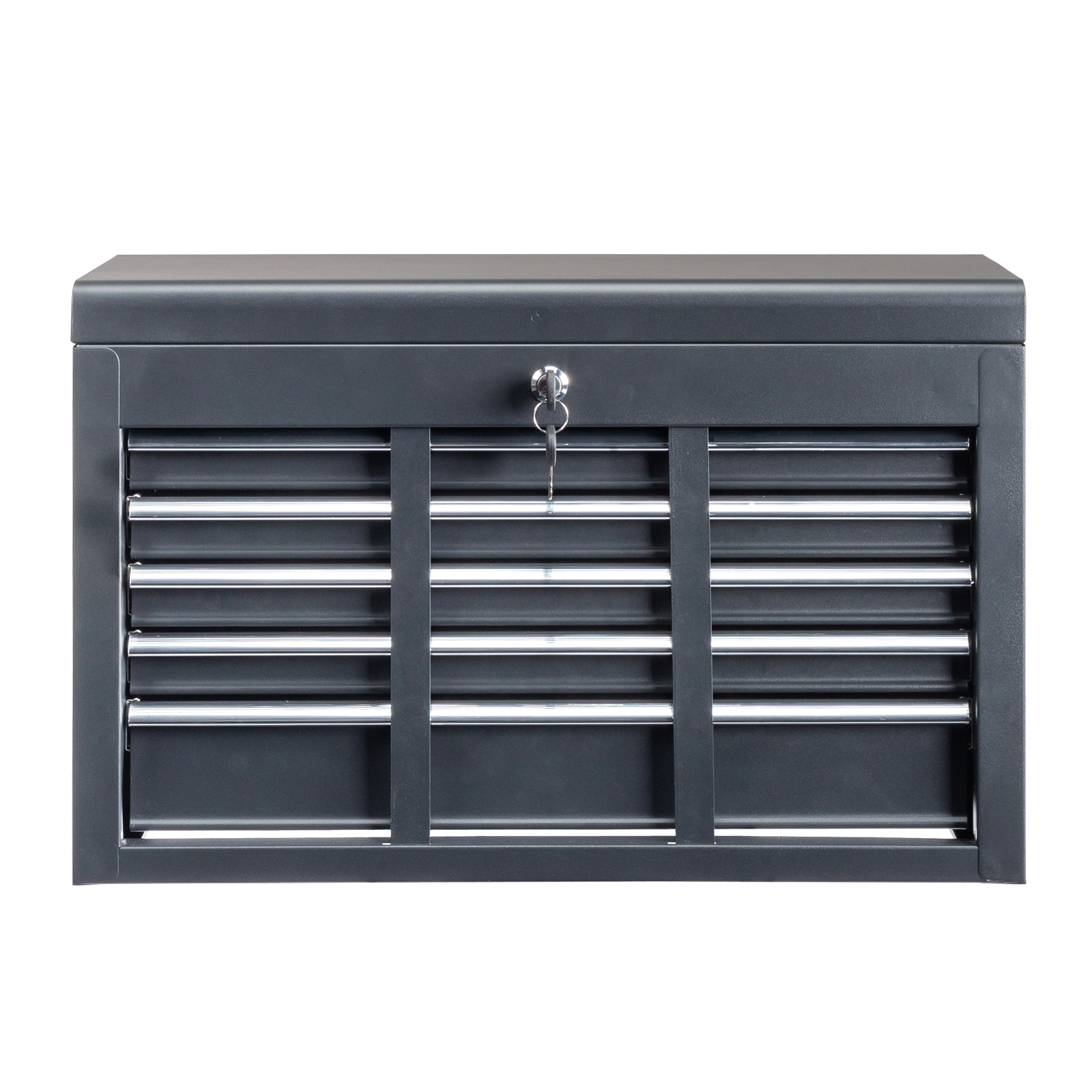 IVV Tool Storage Box Chest with 5 Drawers Steel Repair Tool Box with Lock and Key, Black - Image 2