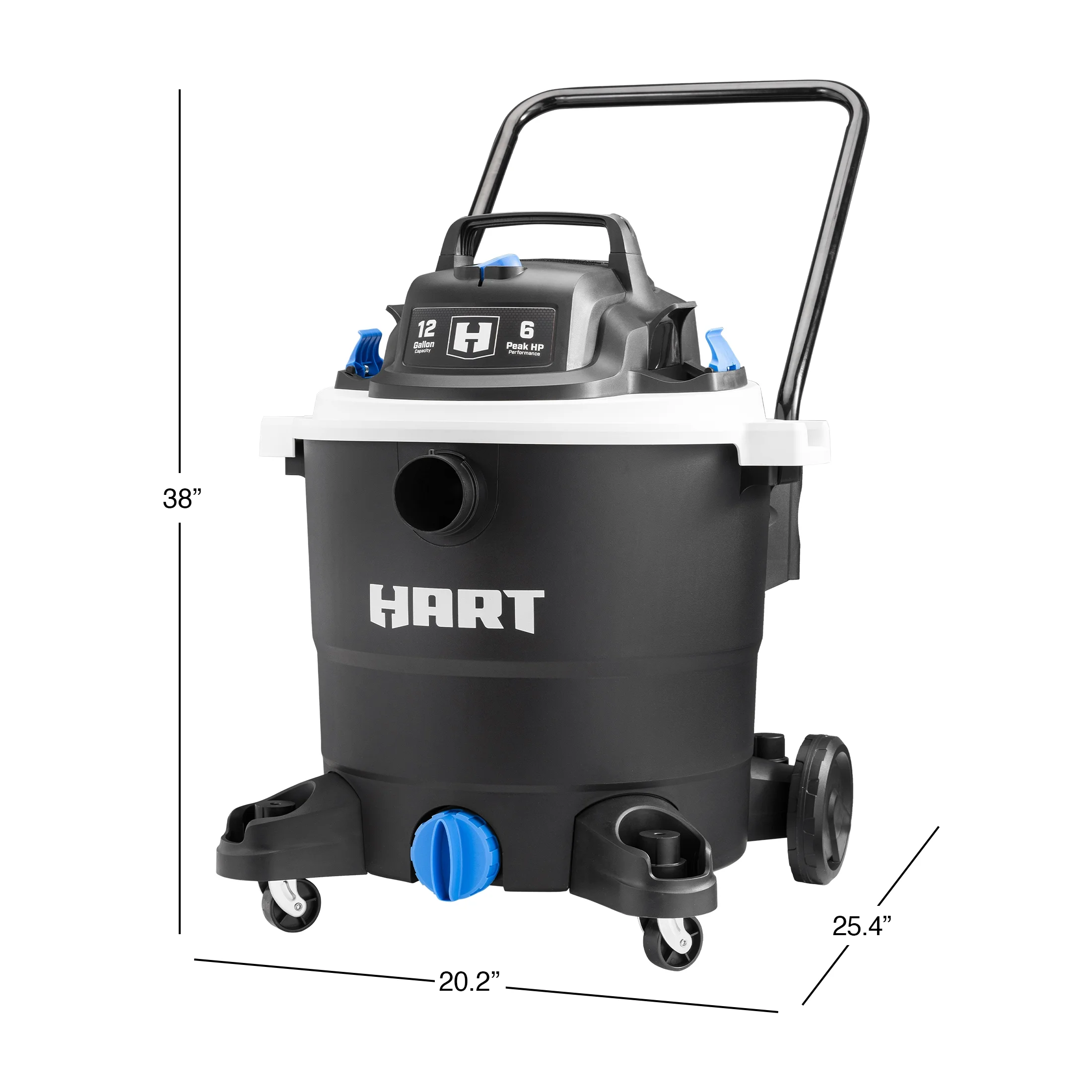 HART 12 Gallon 6 Peak HP Wet/Dry Vacuum, VOC1212PW 3701 - Image 3