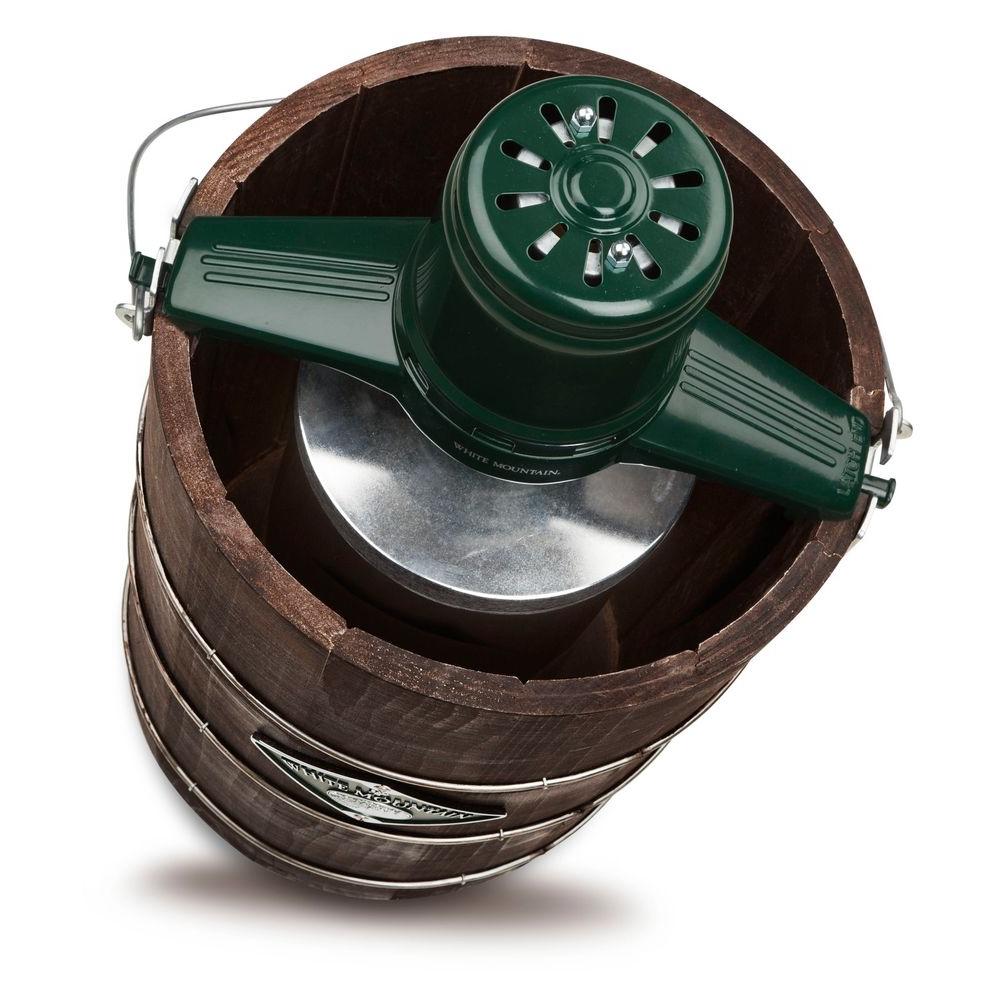 6-Quart Electric Ice Cream Maker, Green and Brown - Image 6