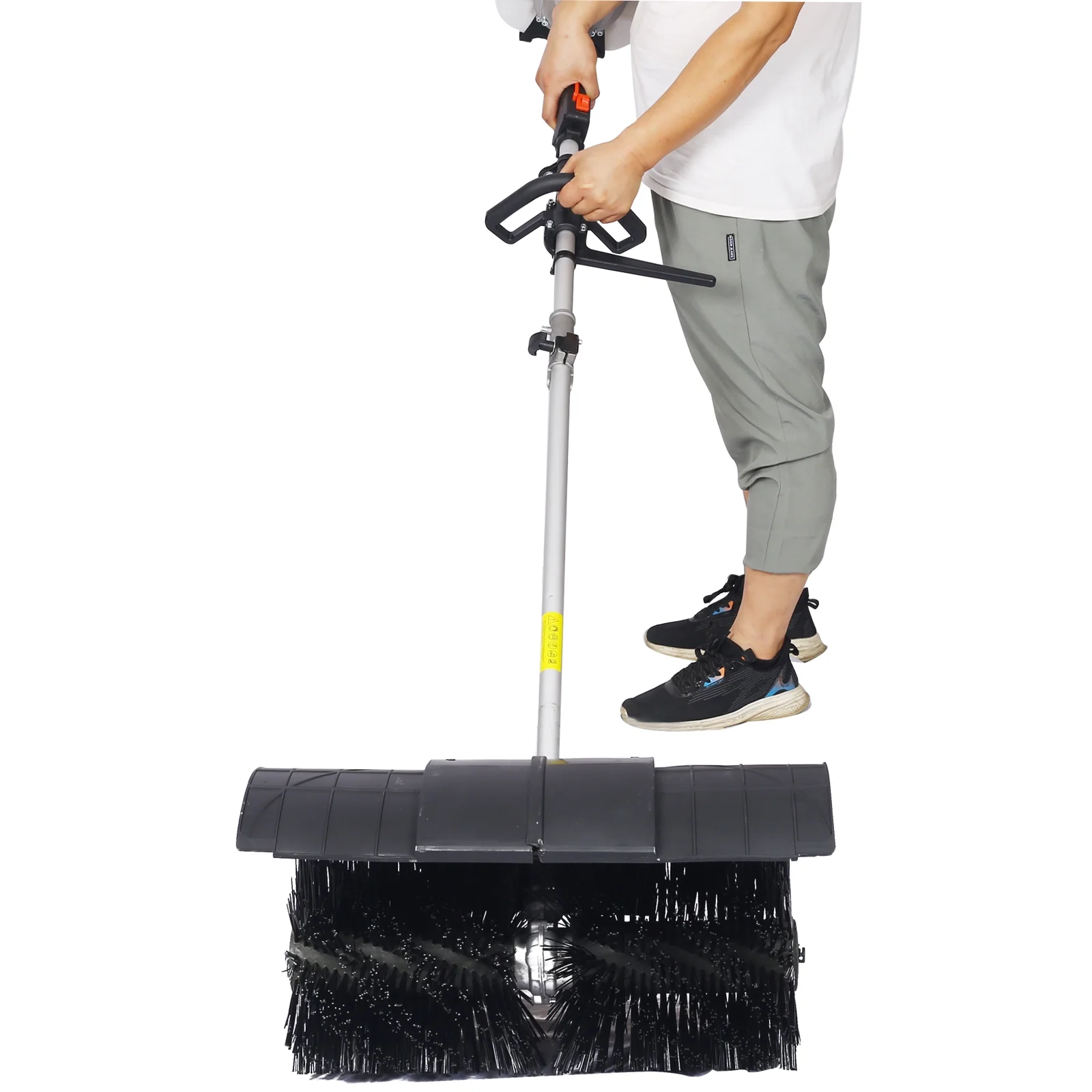 52CC 2-Stroke Broom Sweeper, Walk Behind Handheld Gas Powered Snow Sweeper, Brush Broom Sweeping Machine for Garden Lawn Yard Sidewalk Driveway Snow Cleaning, Broom Brush 24x9" EPA, D9025 - Image 16