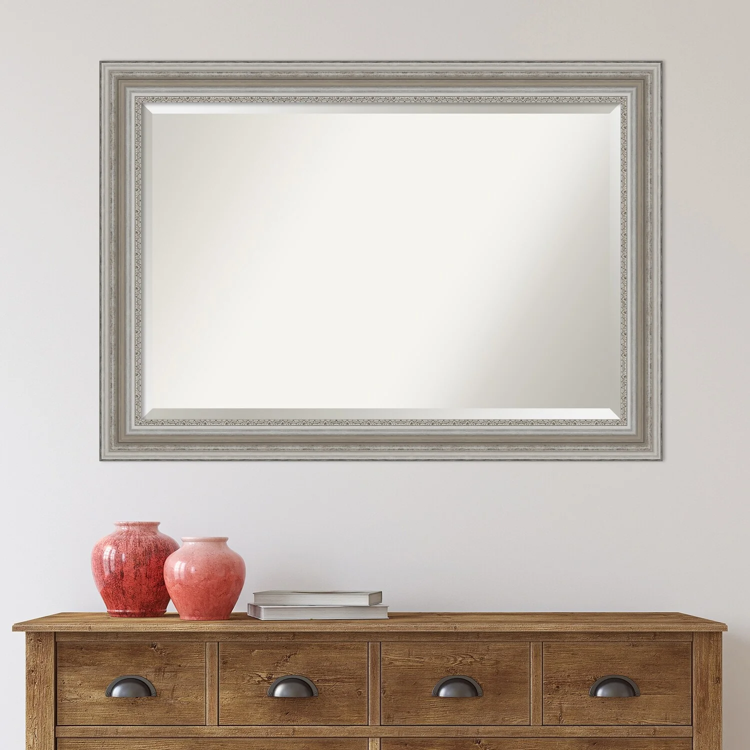 Beveled Bathroom Wall Mirror, Silver Frame Decorative Vanity Mirror for Bathroom, Bedroom and Entryway - Image 30
