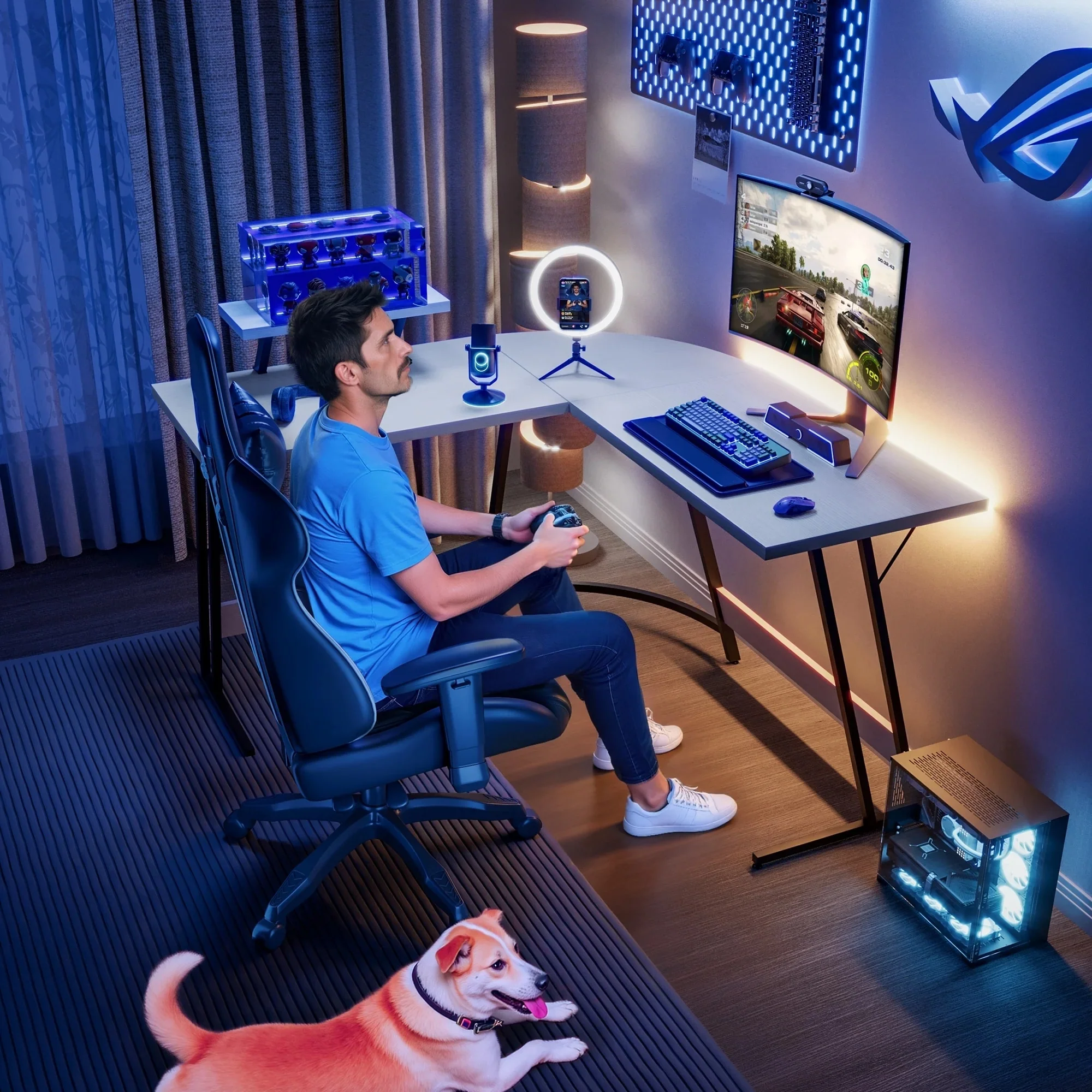 L-Shaped Gaming Desk, Computer Corner Desk and Office Writing Desk for Home - Image 30