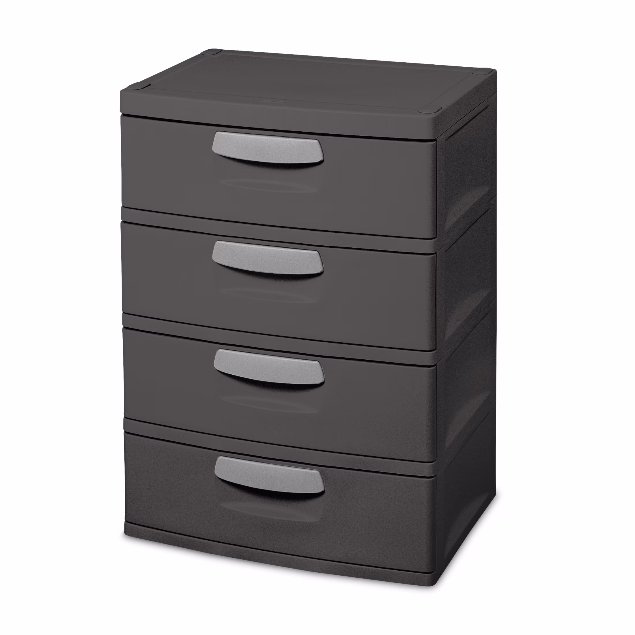 Sterilite 4 Drawer Unit, Durable Plastic Storage Solution for Garages and Basements, Dark Gray - Image 2