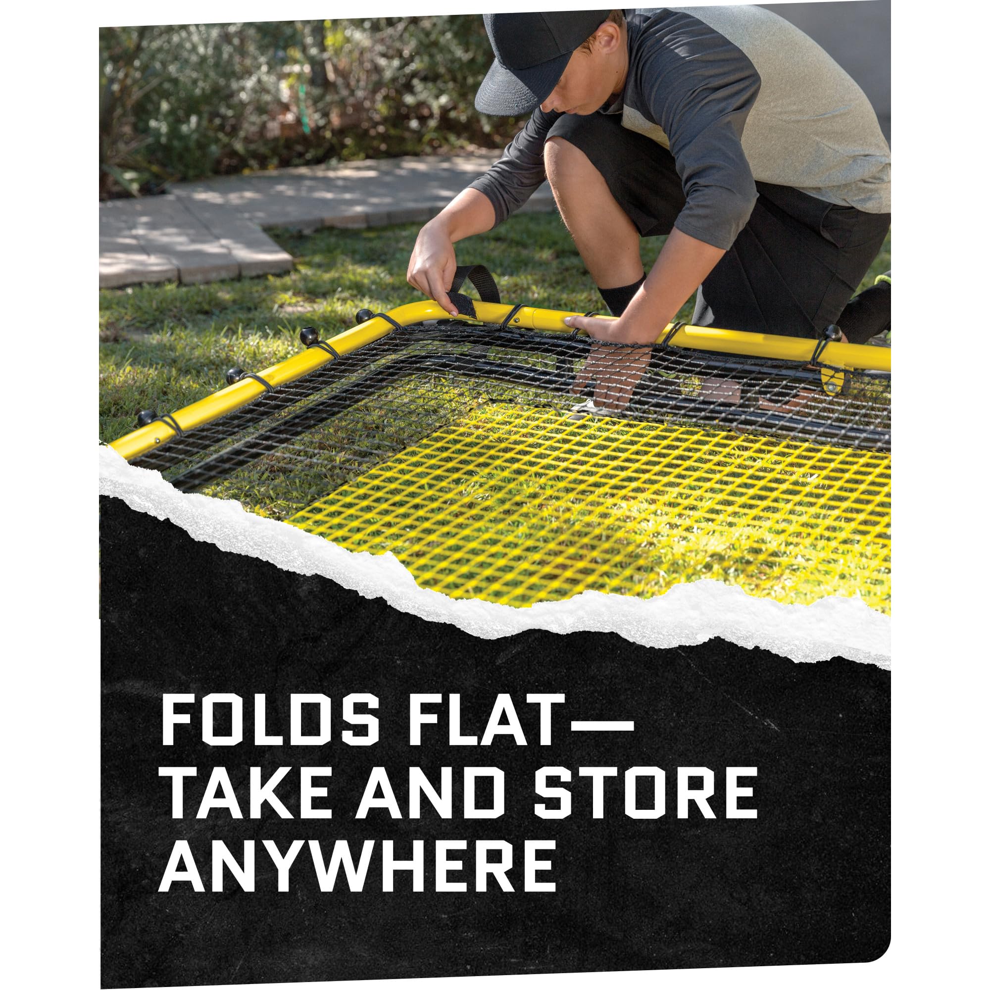 Baseball & Softball Fielding Trainer Rebounder Net, Portable Practice Equipment for Throwing, Catching and Fielding Skills - Image 9