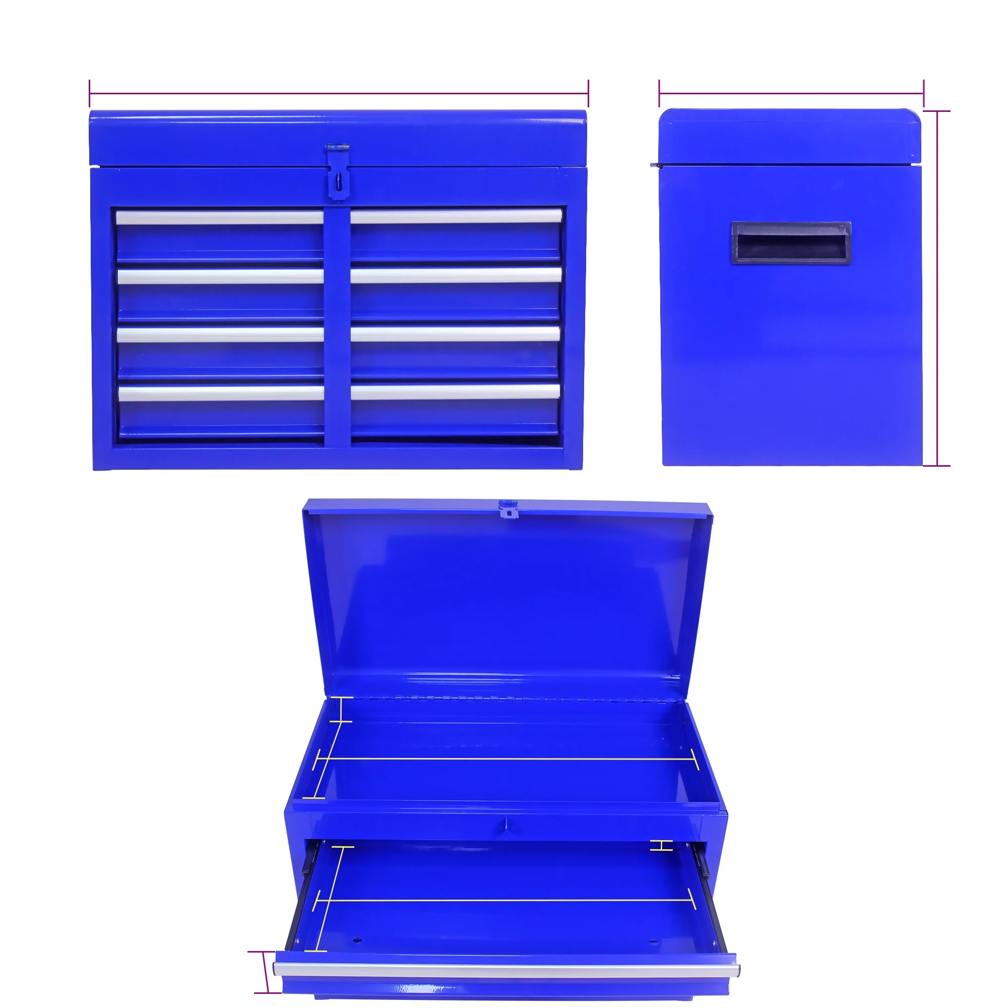 5-Drawer Rolling Tool Chest & Removable Tool Box with Locking System, Tool Box Organizer with 4 Wheels&Hooks, Large Capacity Garage Storage Cabinet for Warehouse and Repair Shop, Orange - Image 27